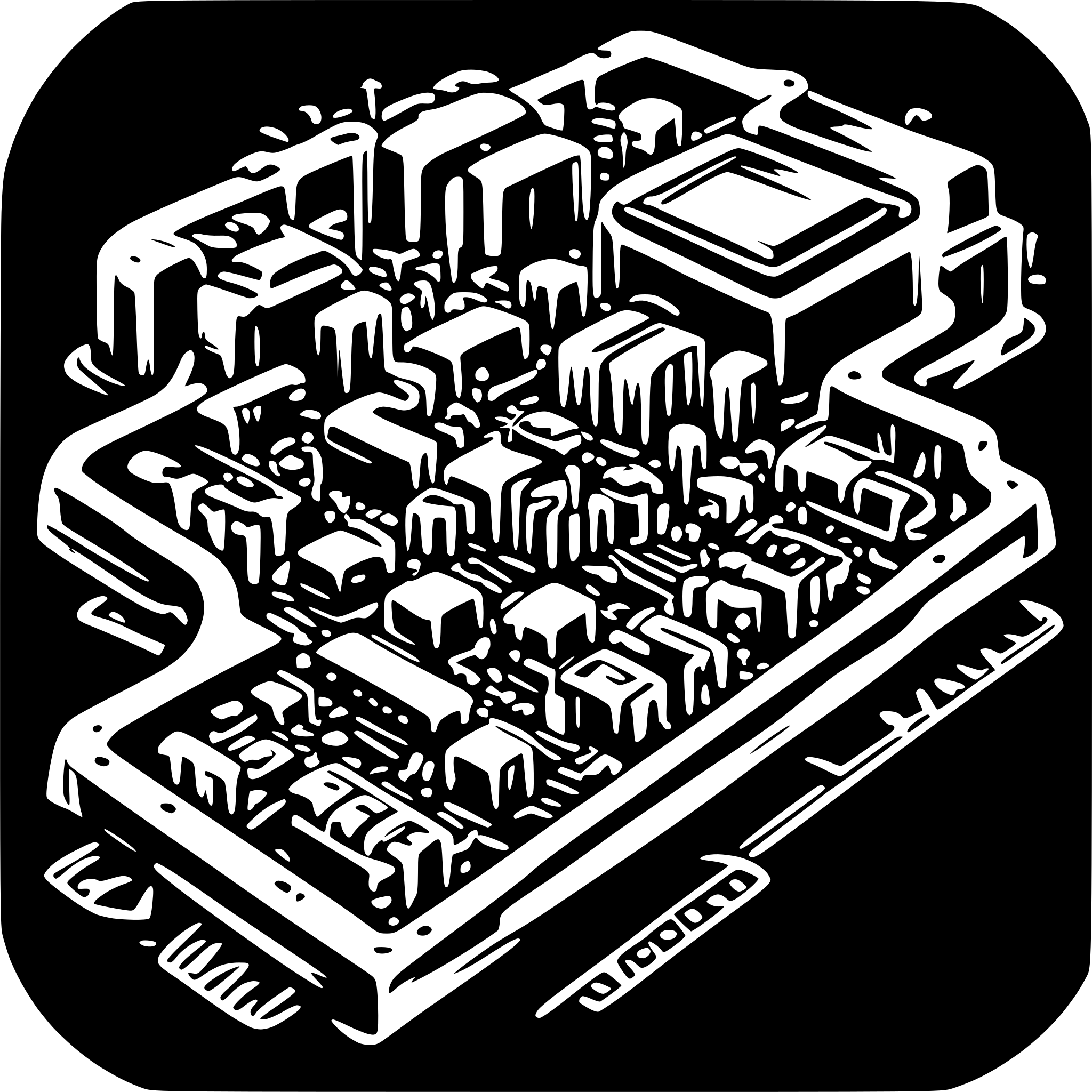 AI-generated SVG of a motherboard circuit