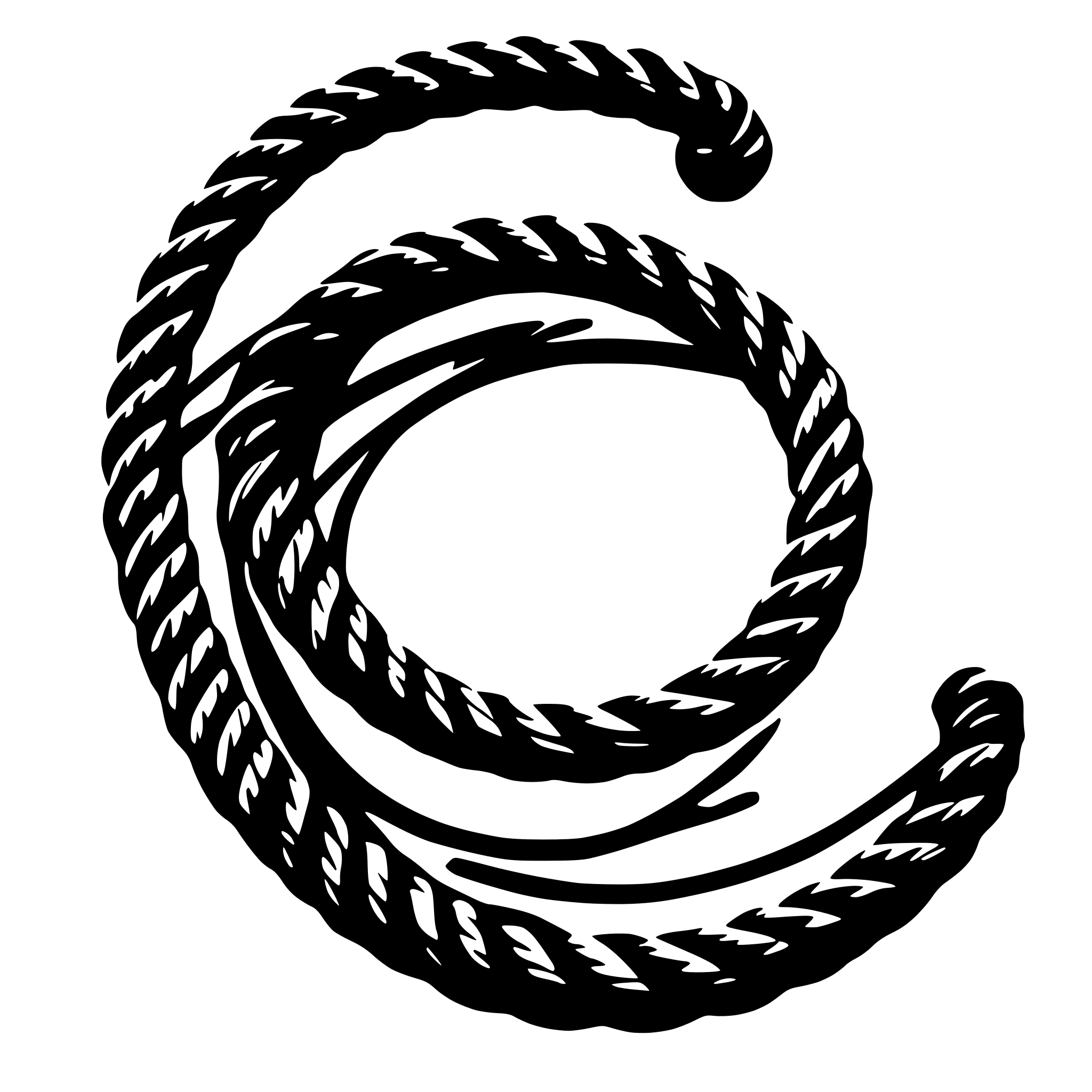 AI-generated SVG of a Recovery rope incircle