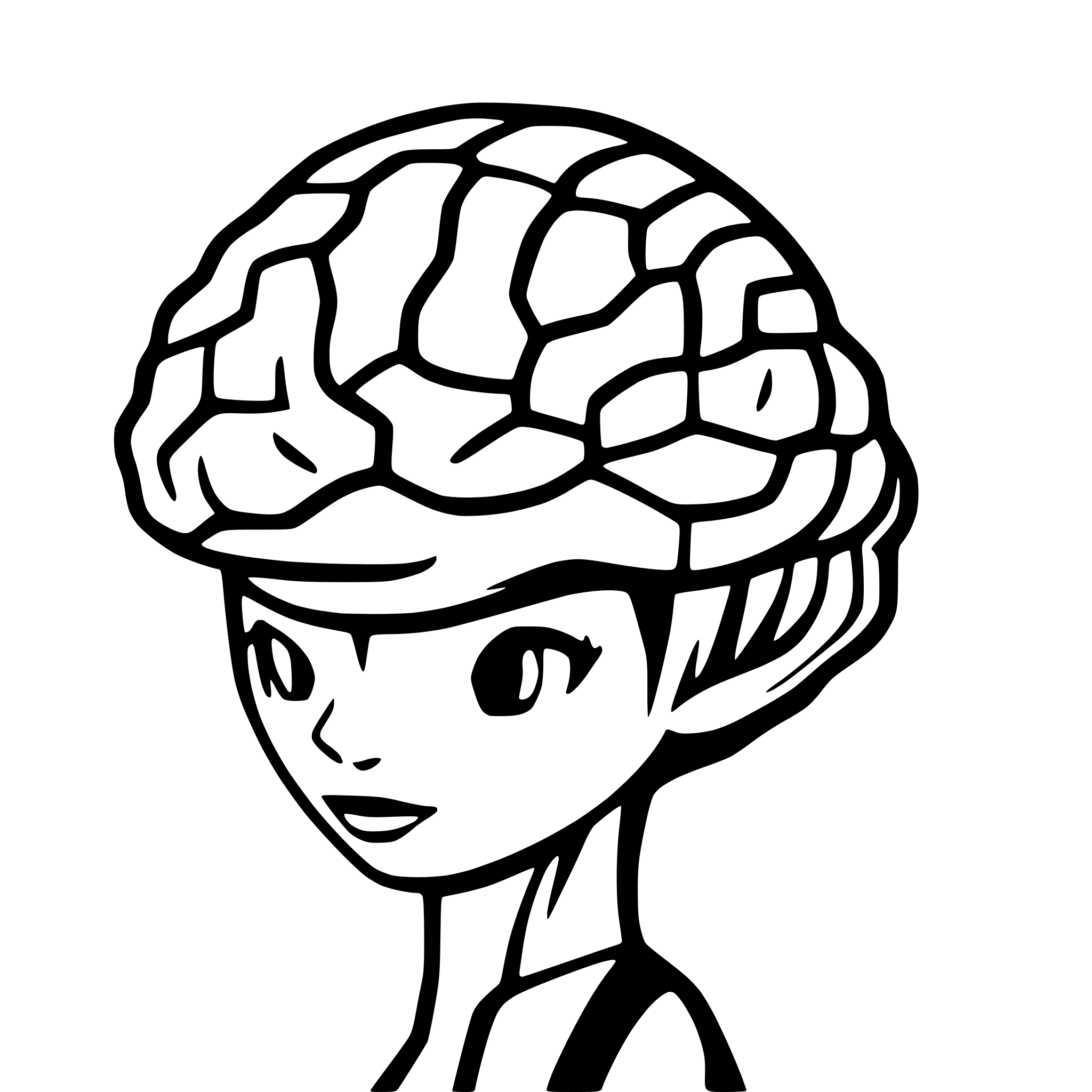AI-generated SVG of 'brain, simple'