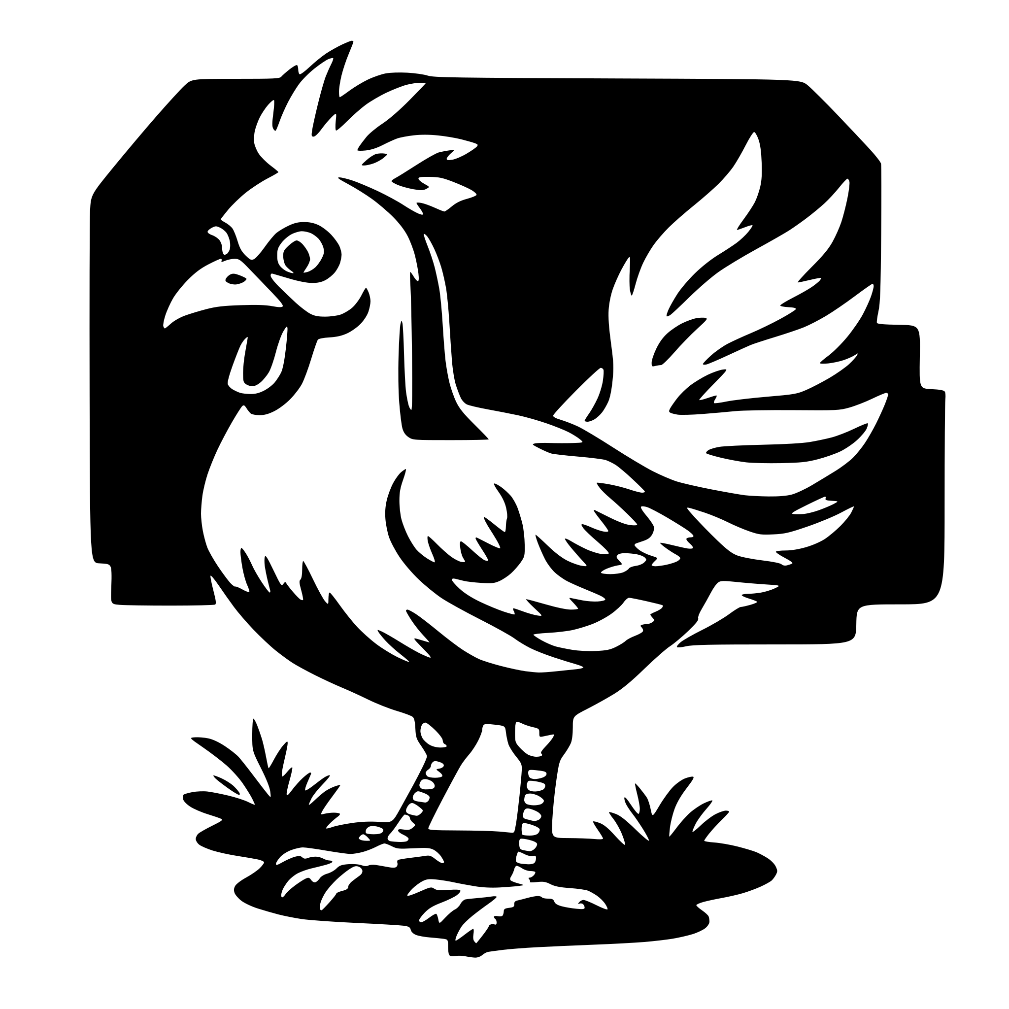 AI-generated SVG of a Crazy Chicken