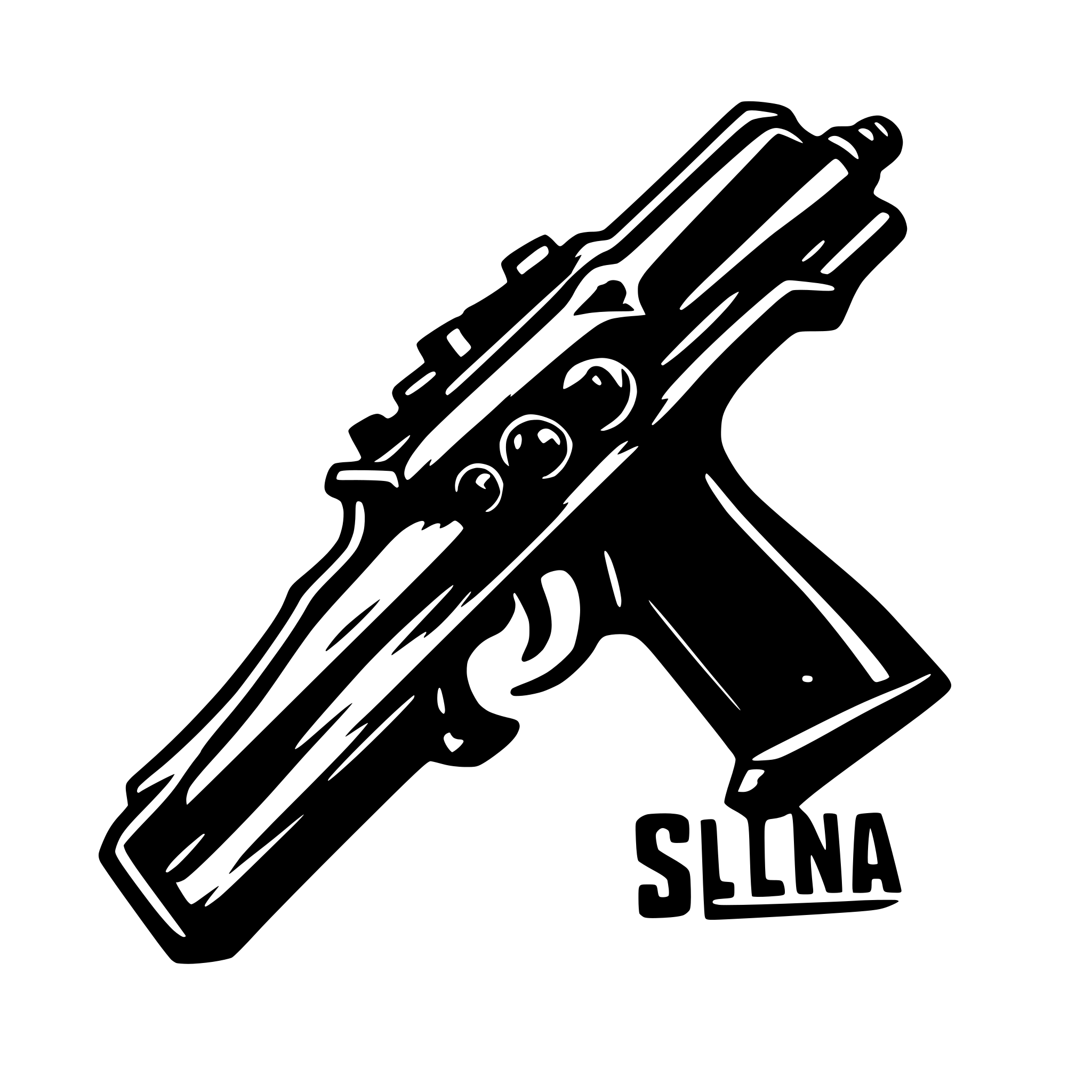 AI-generated SVG of 'A logo for a solana memecoin trading platform called trenchgun'