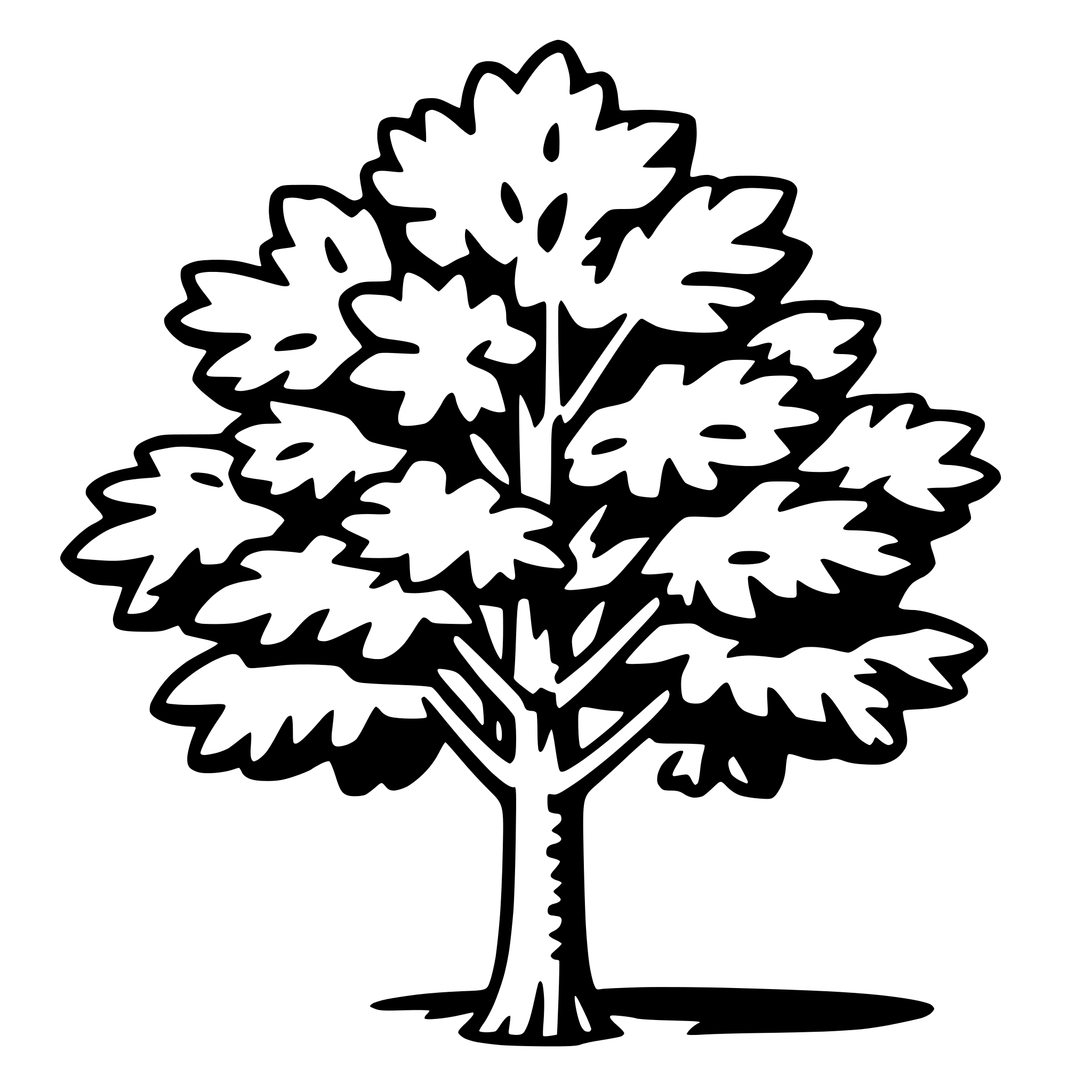 AI-generated SVG of a sassafras tree