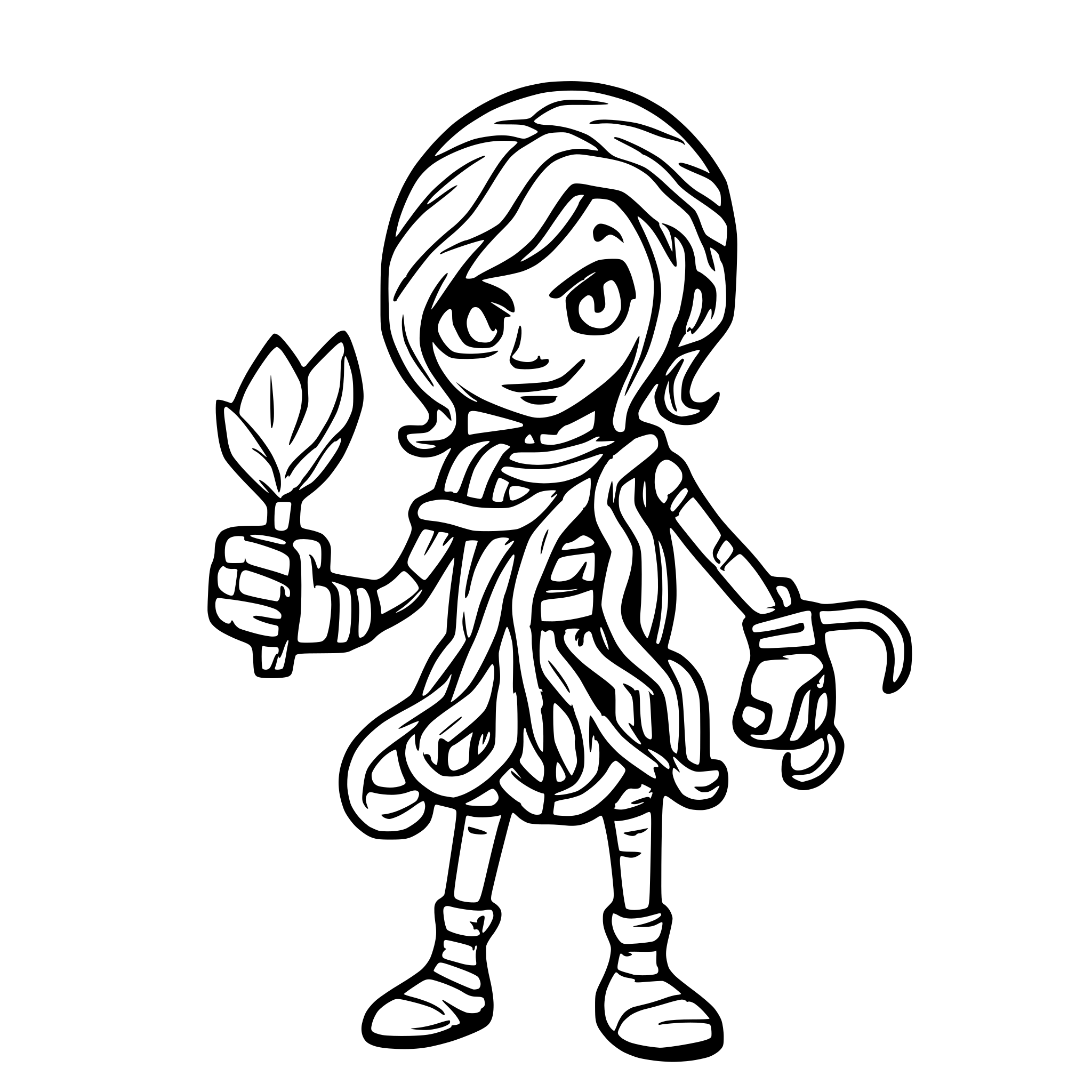 AI-generated SVG of a a superhero made of spaghetti who protects the Pasta Kingdom from the evil forces of the Sauce Sorceress. Describe his adventures and how he uses his noodle-like abilities to save the day."