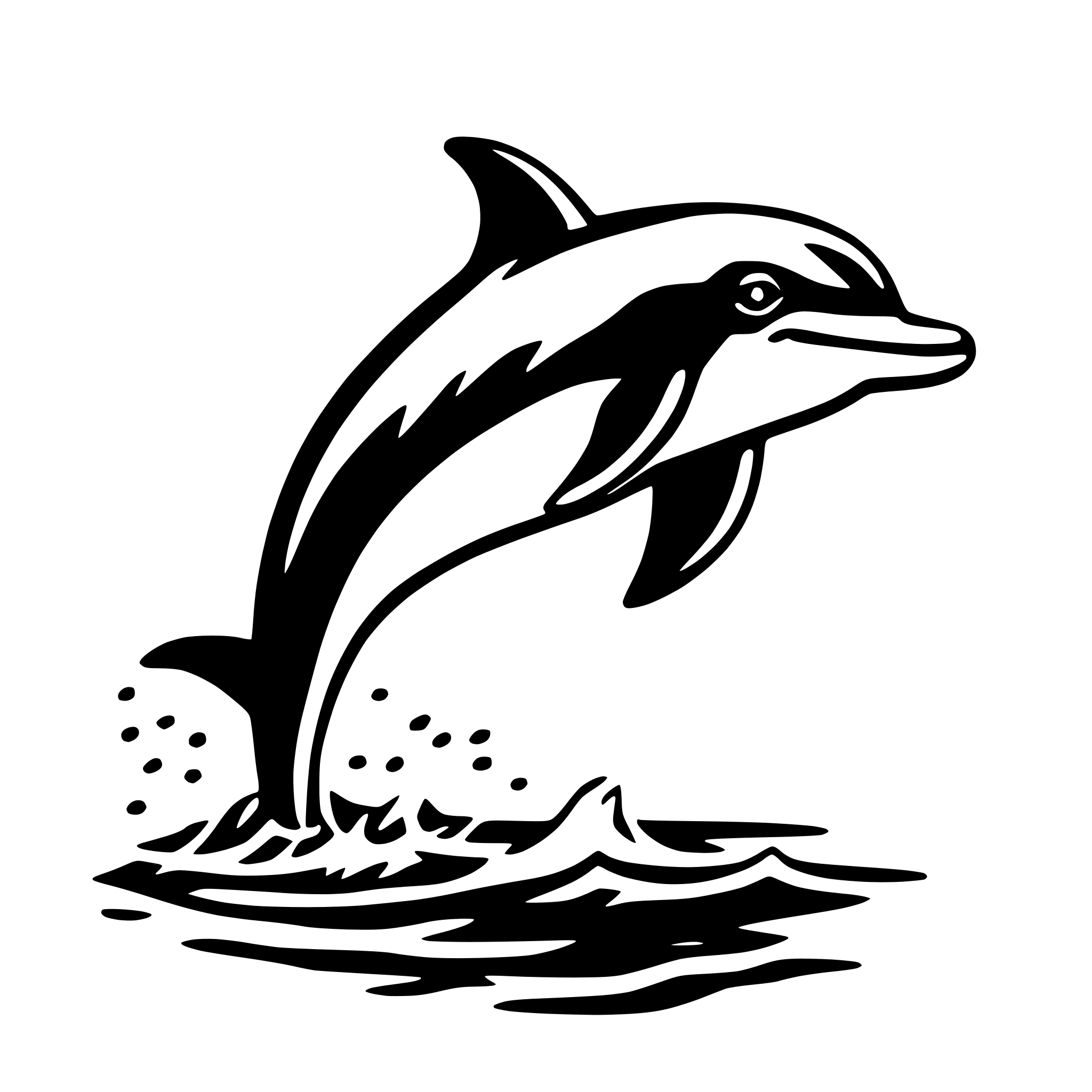 AI-generated SVG of 'dolphin'