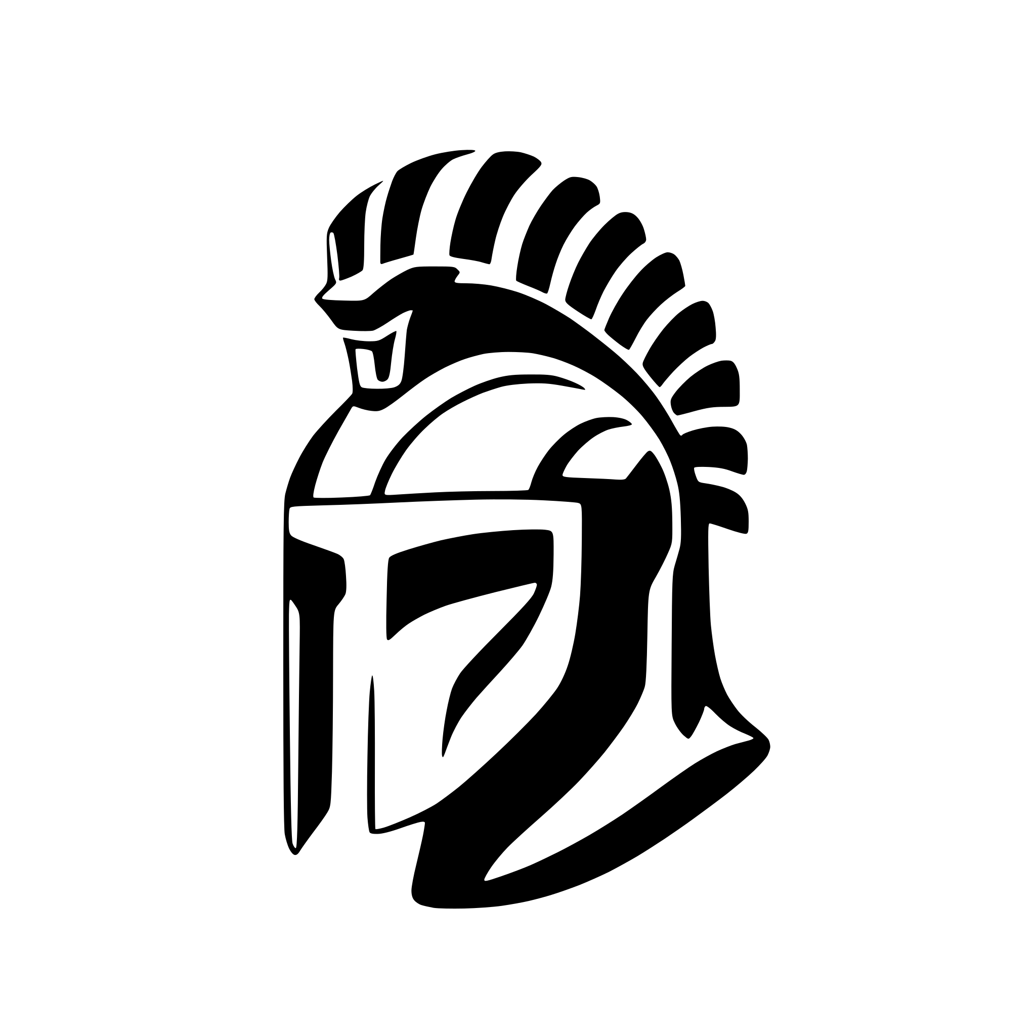 AI-generated SVG of a spartan helmet with plume