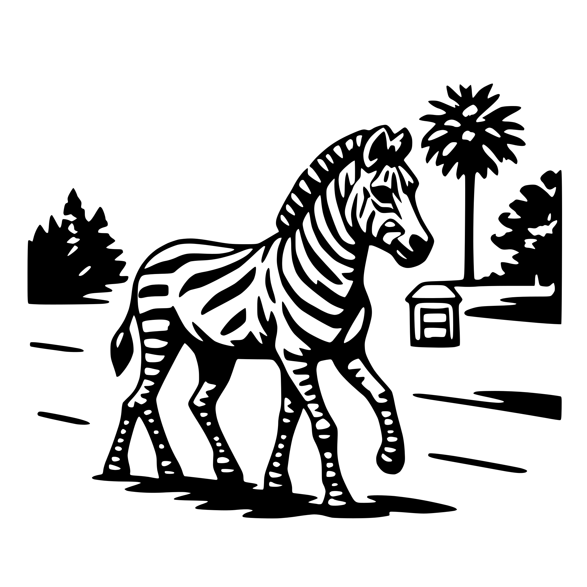 AI-generated SVG of a crosswalk zebra