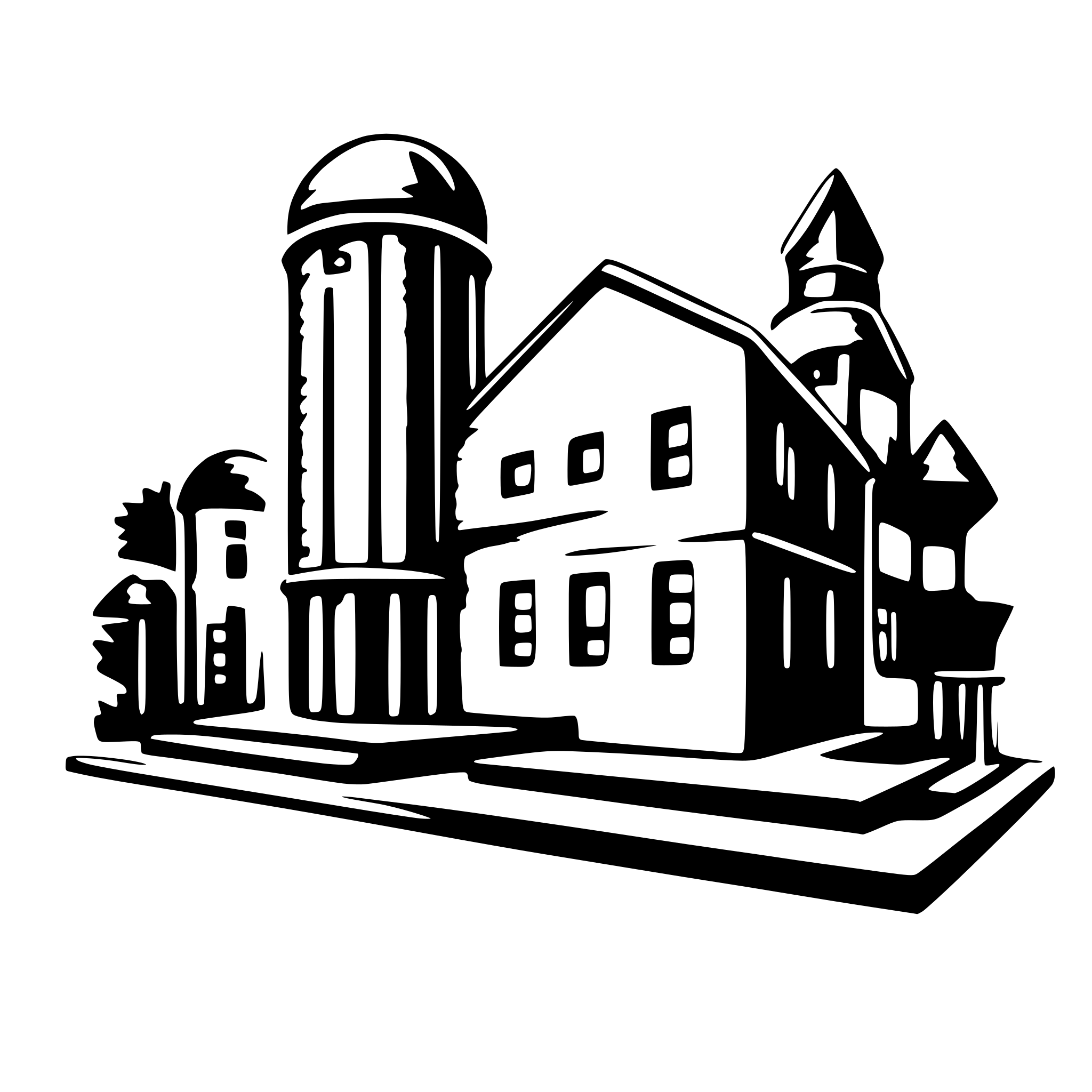 AI-generated SVG of a arquitecture software ico