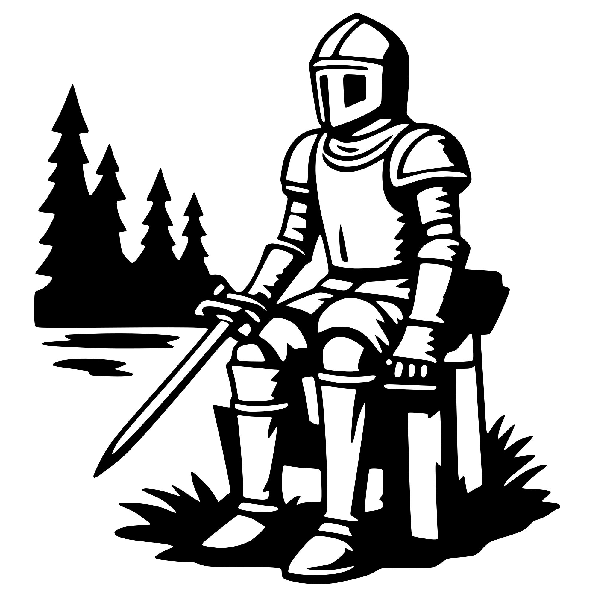 AI-generated SVG of 'knight'