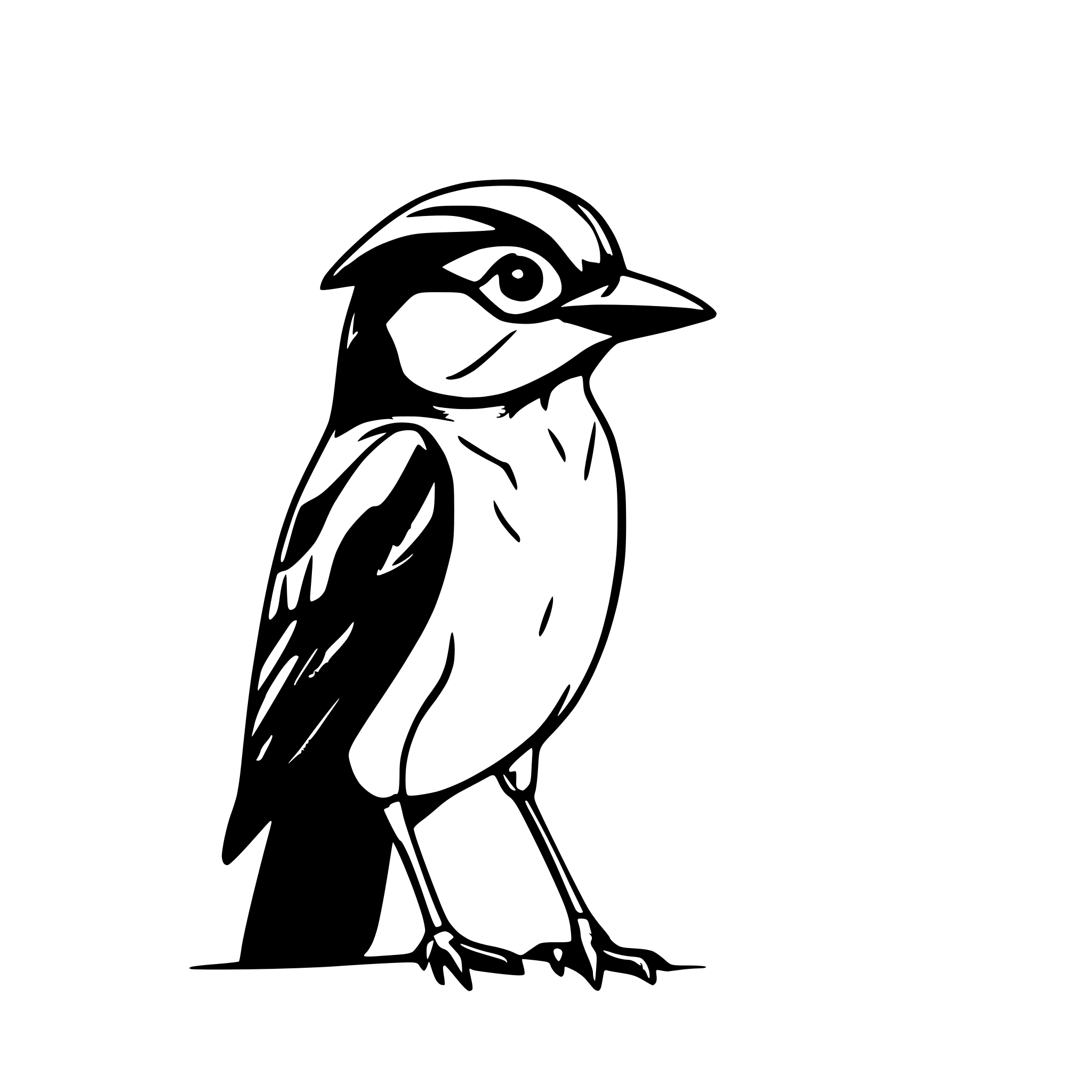 AI-generated SVG of 'a blue jay bird'
