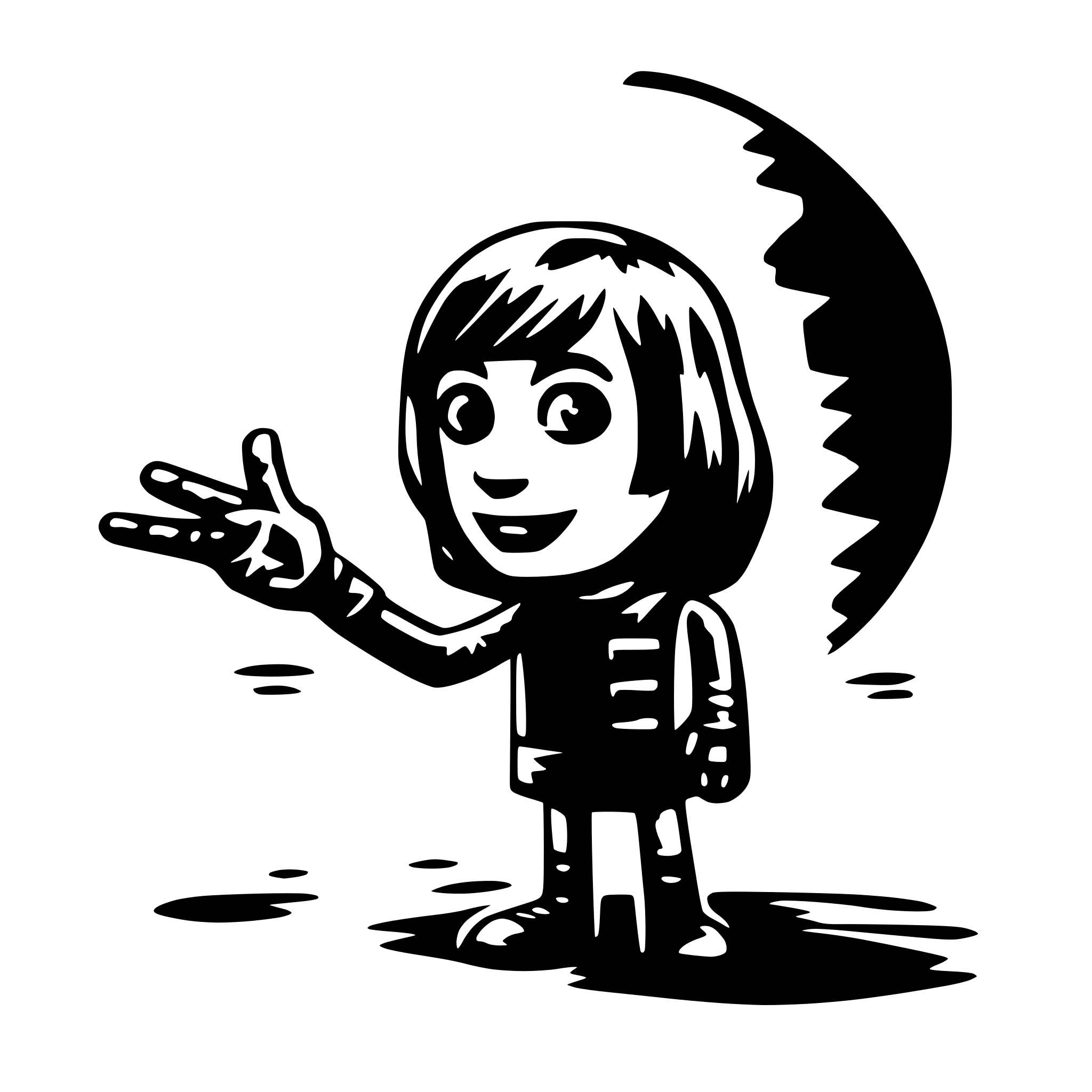 AI-generated SVG of a say hey to web