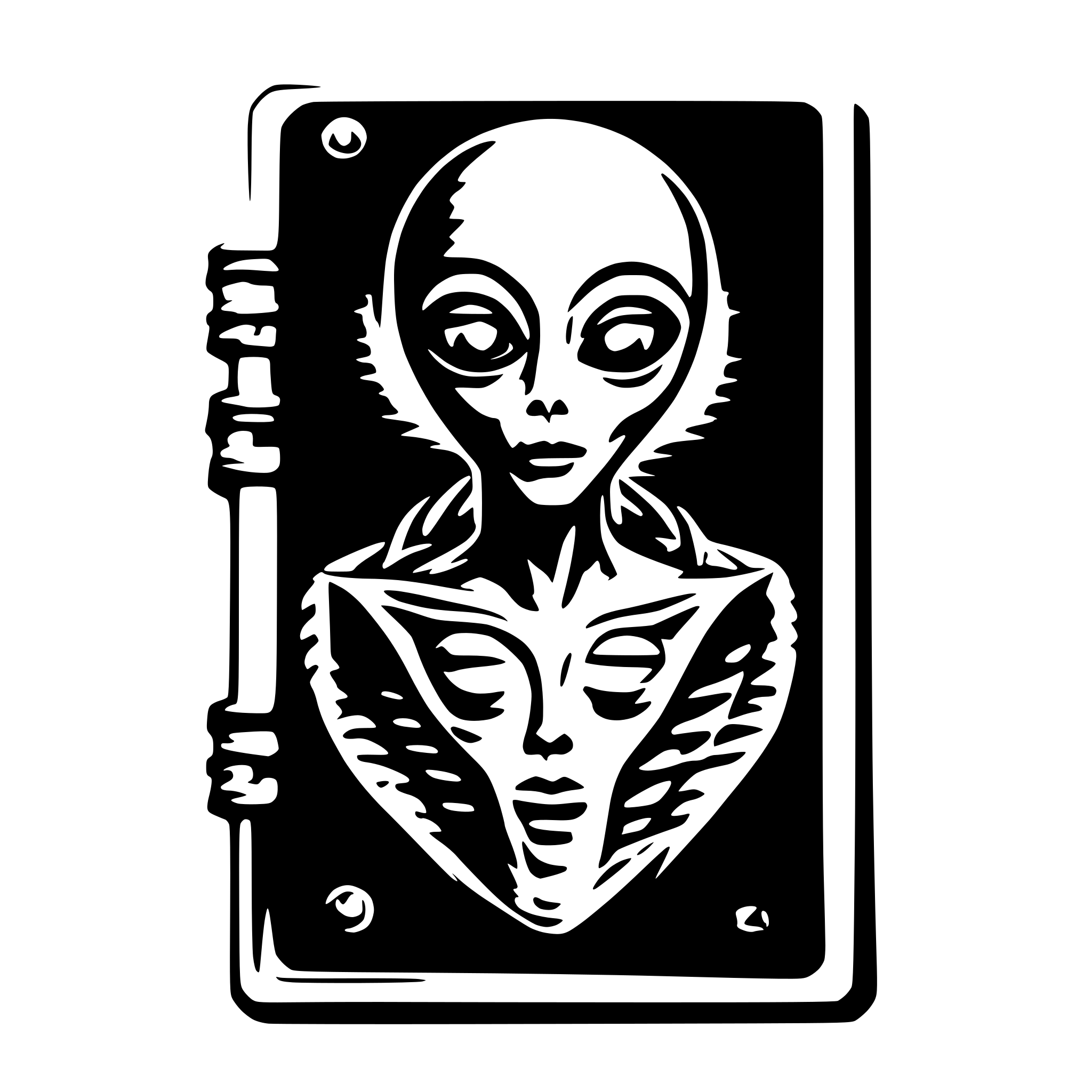 AI-generated SVG of a the cover page of an alien diary
