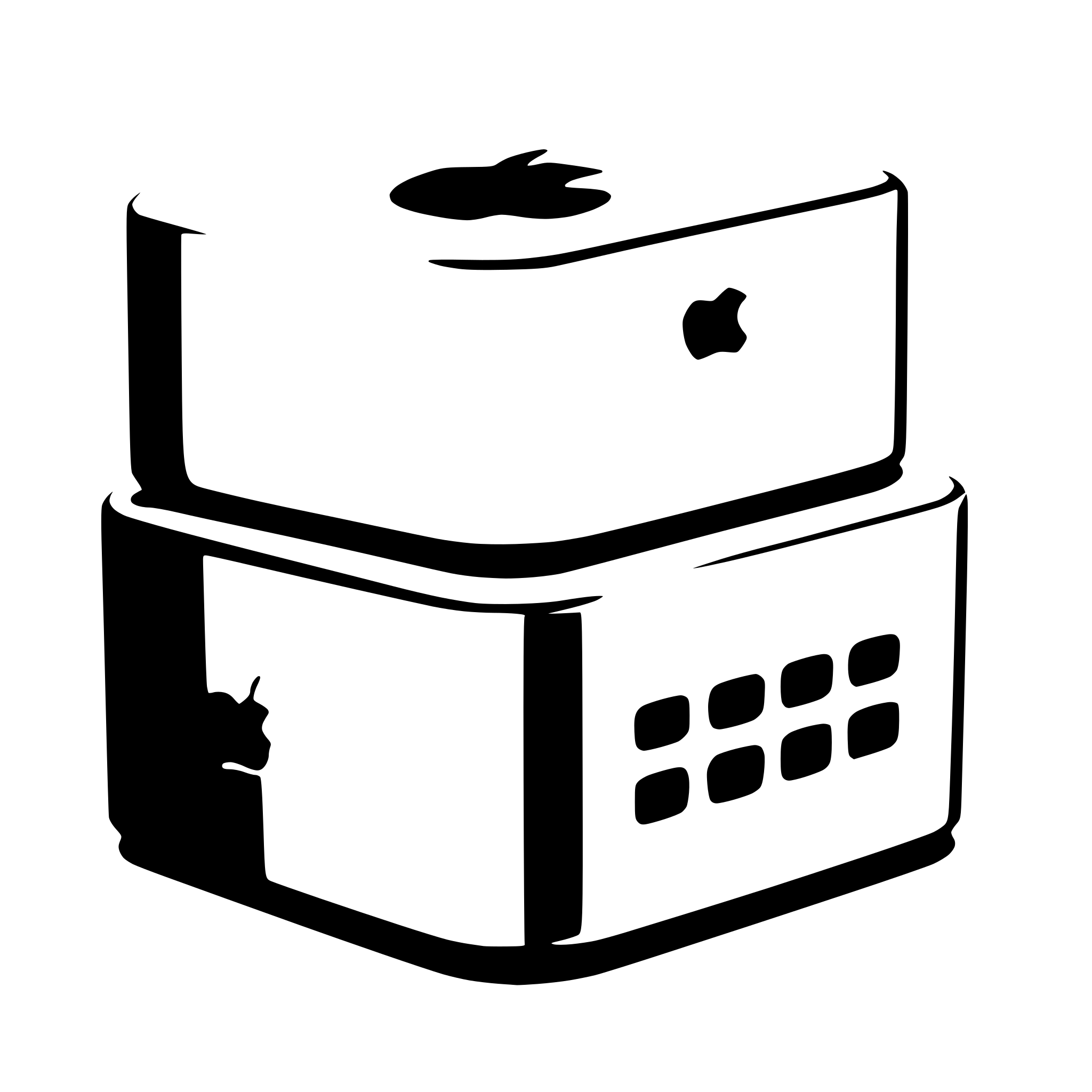AI-generated SVG of 'a stack of mac minis.'