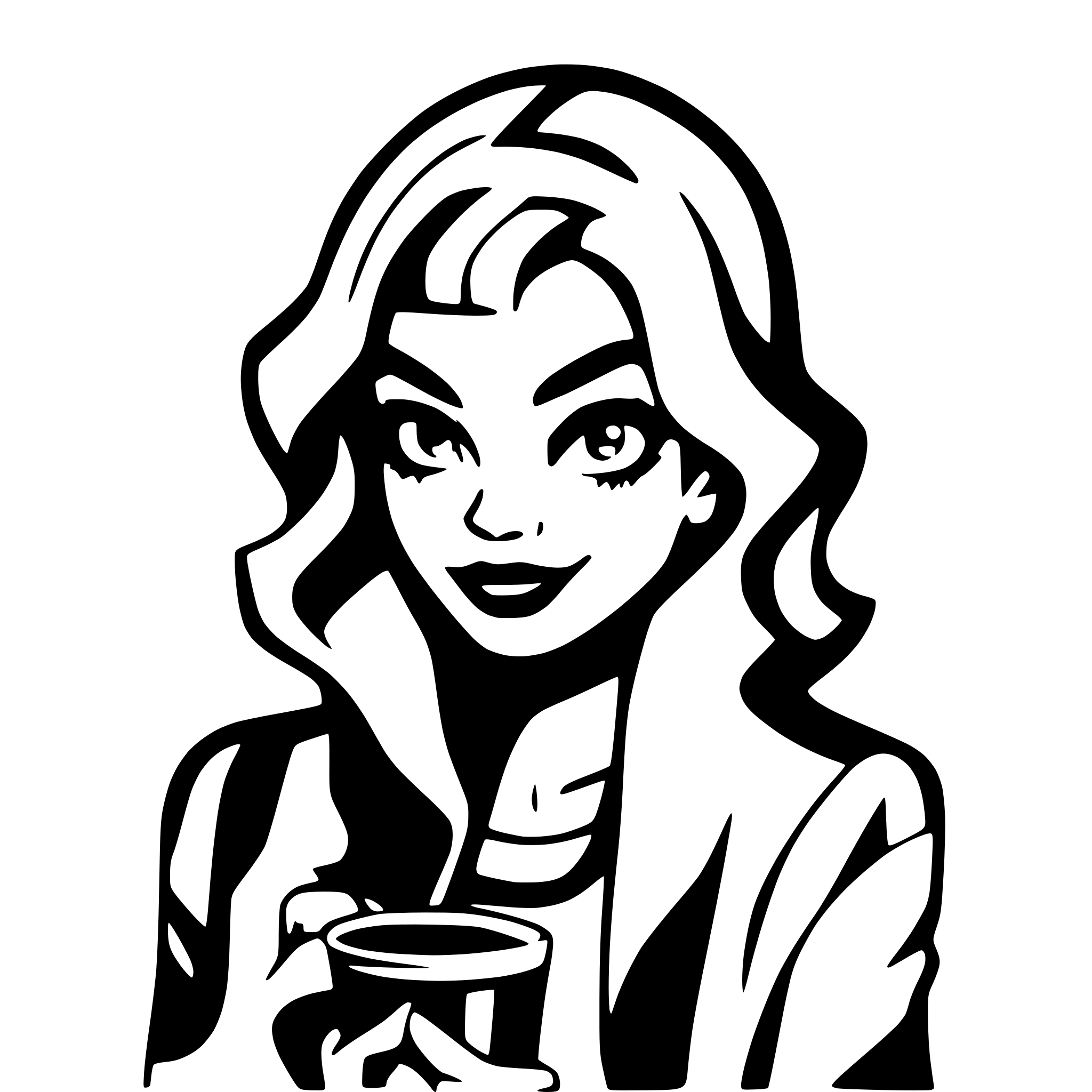 AI-generated SVG of a pop art woman in a comic book style