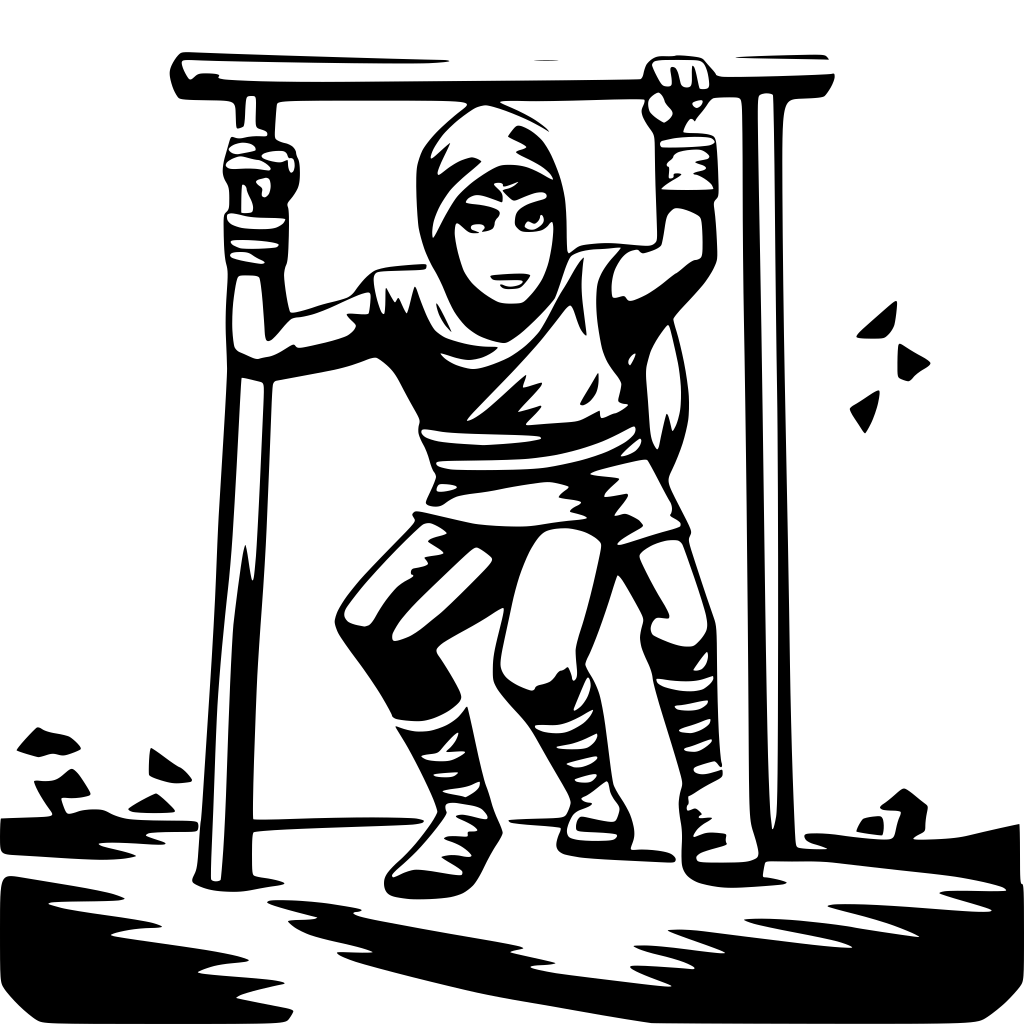 AI-generated SVG of 'Ninja warrior Training'
