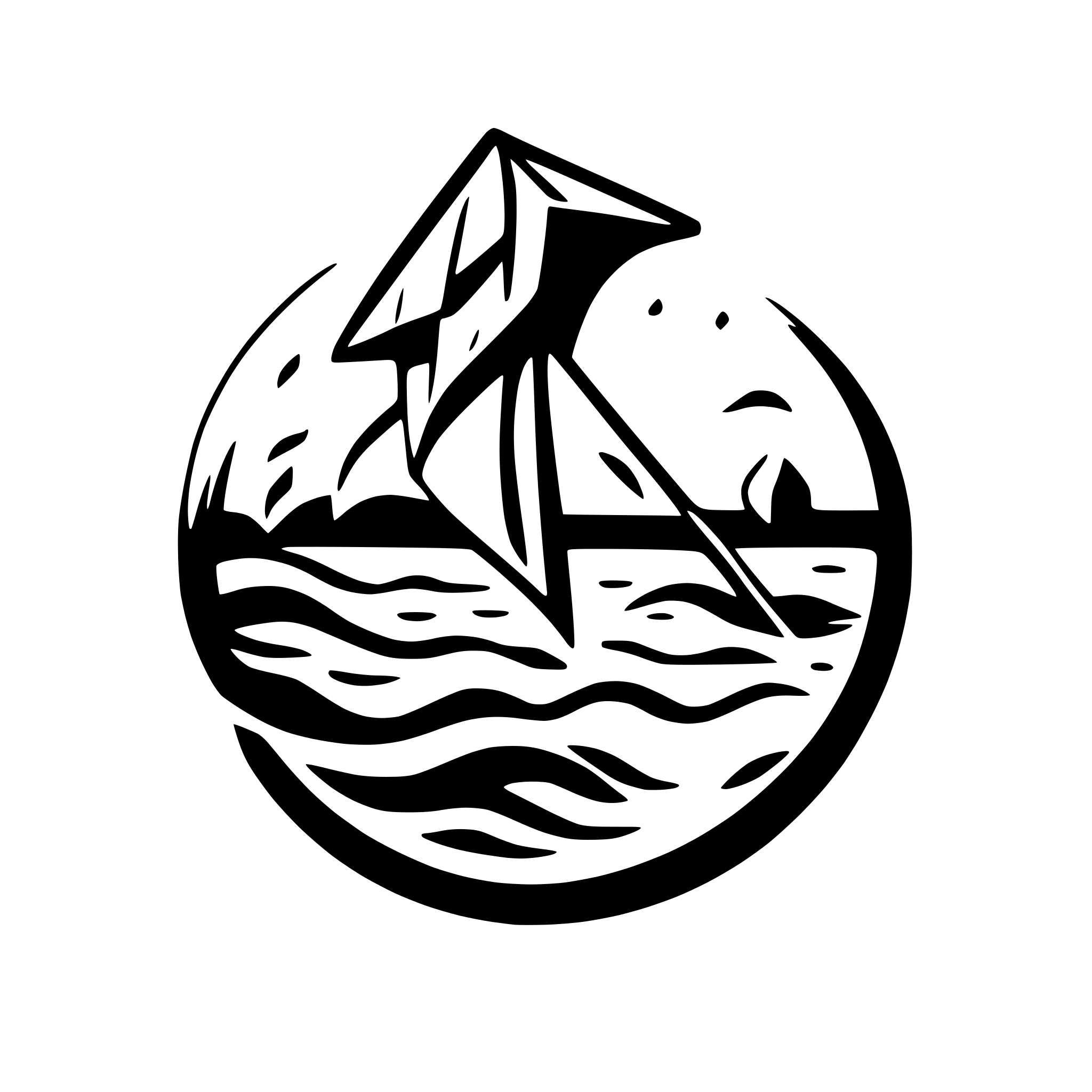 AI-generated SVG of a clean wave with a kite