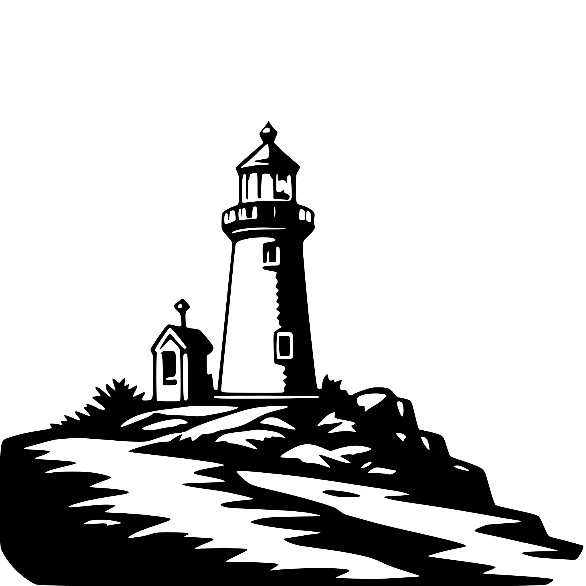 AI-generated SVG of 'lighthouse on a cliff'
