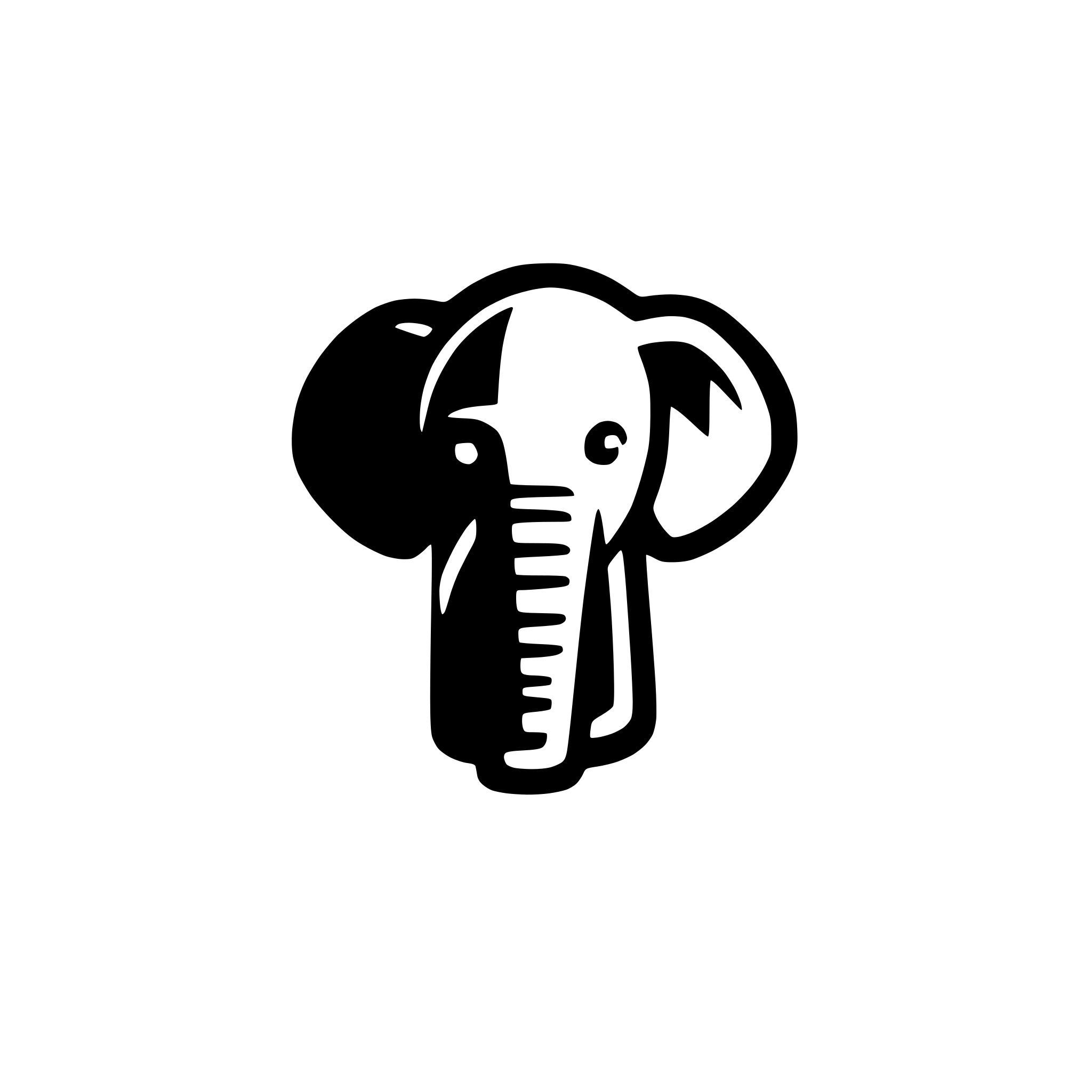 AI-generated SVG of a African elephant