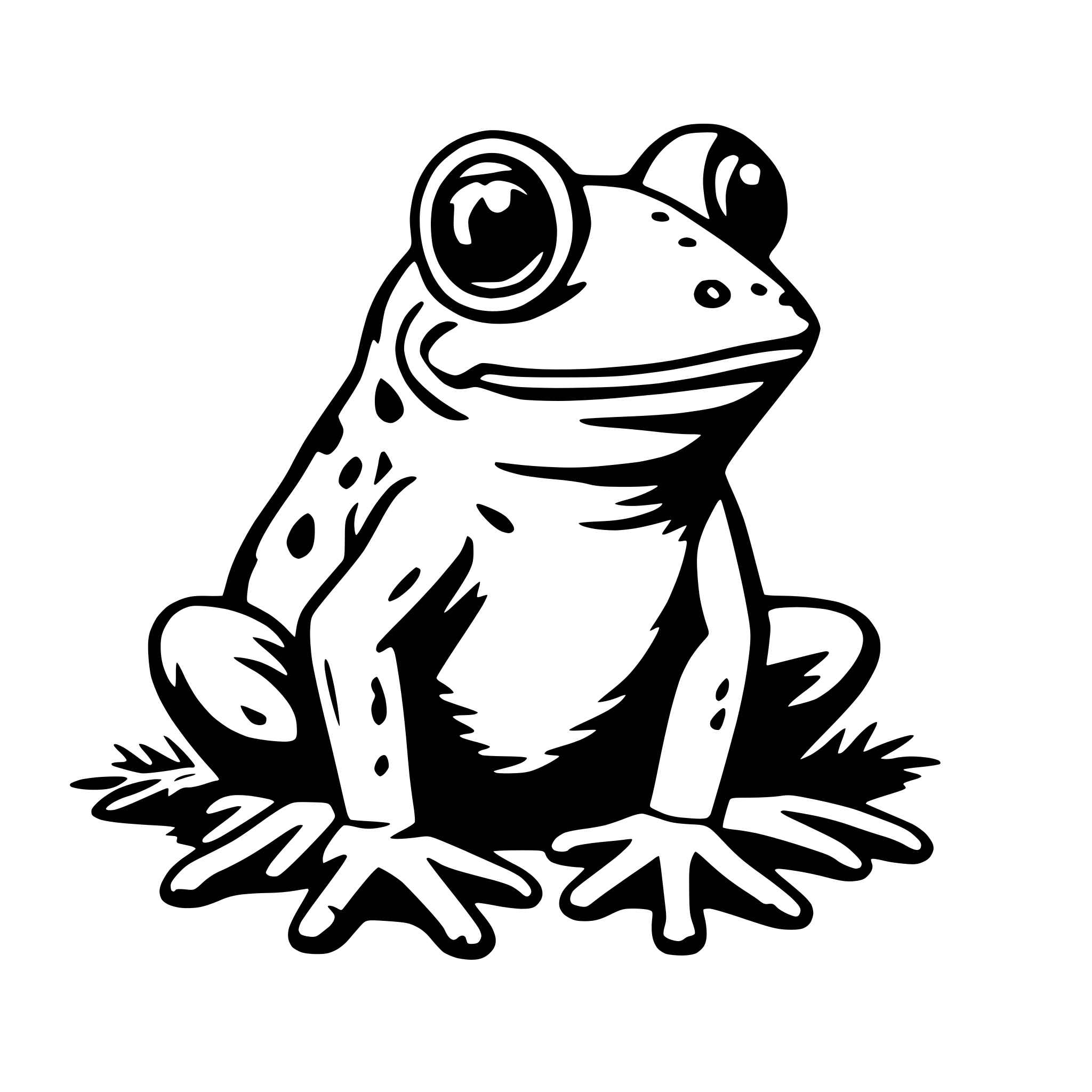 AI-generated SVG of 'frog'