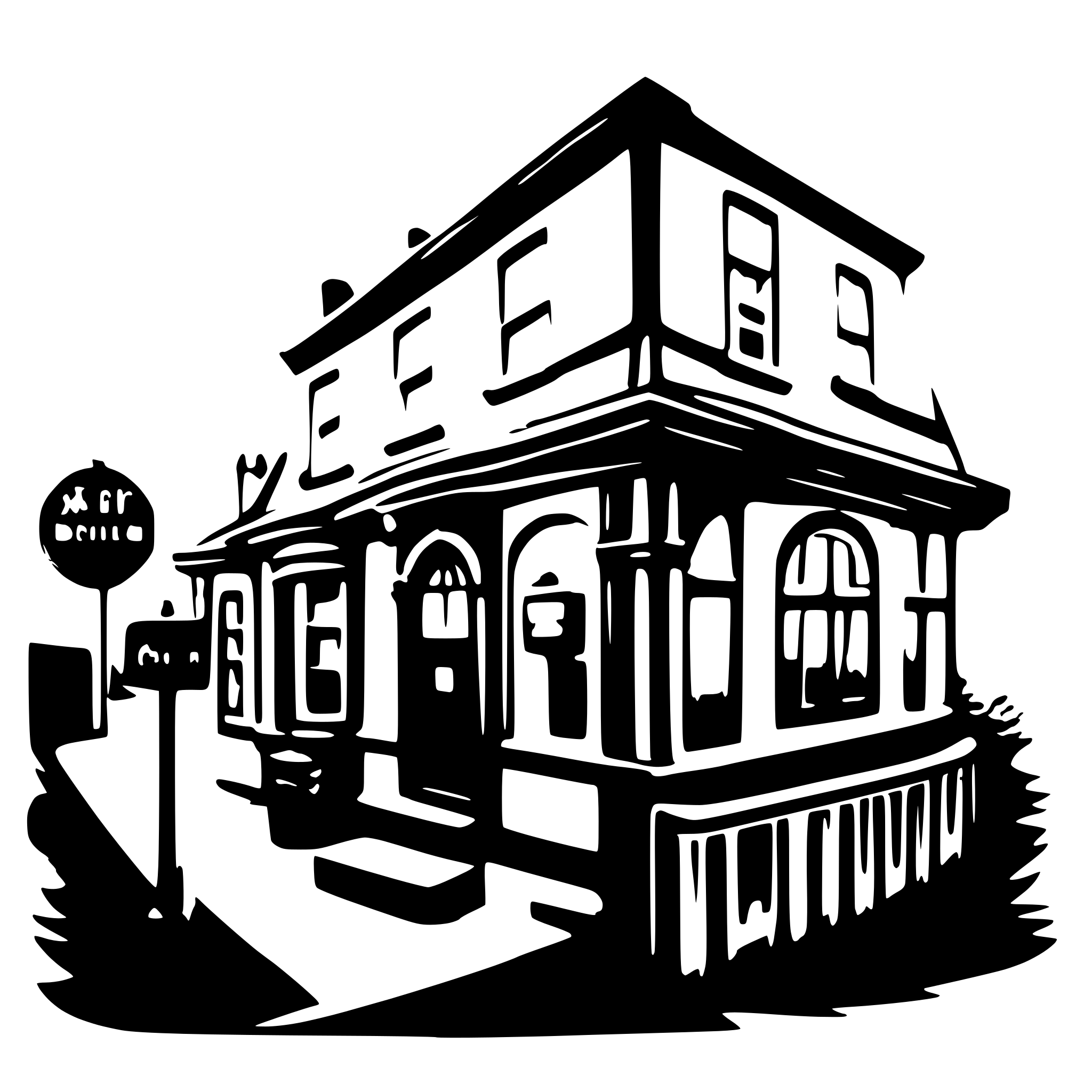 AI-generated SVG of a traditional british pub sign