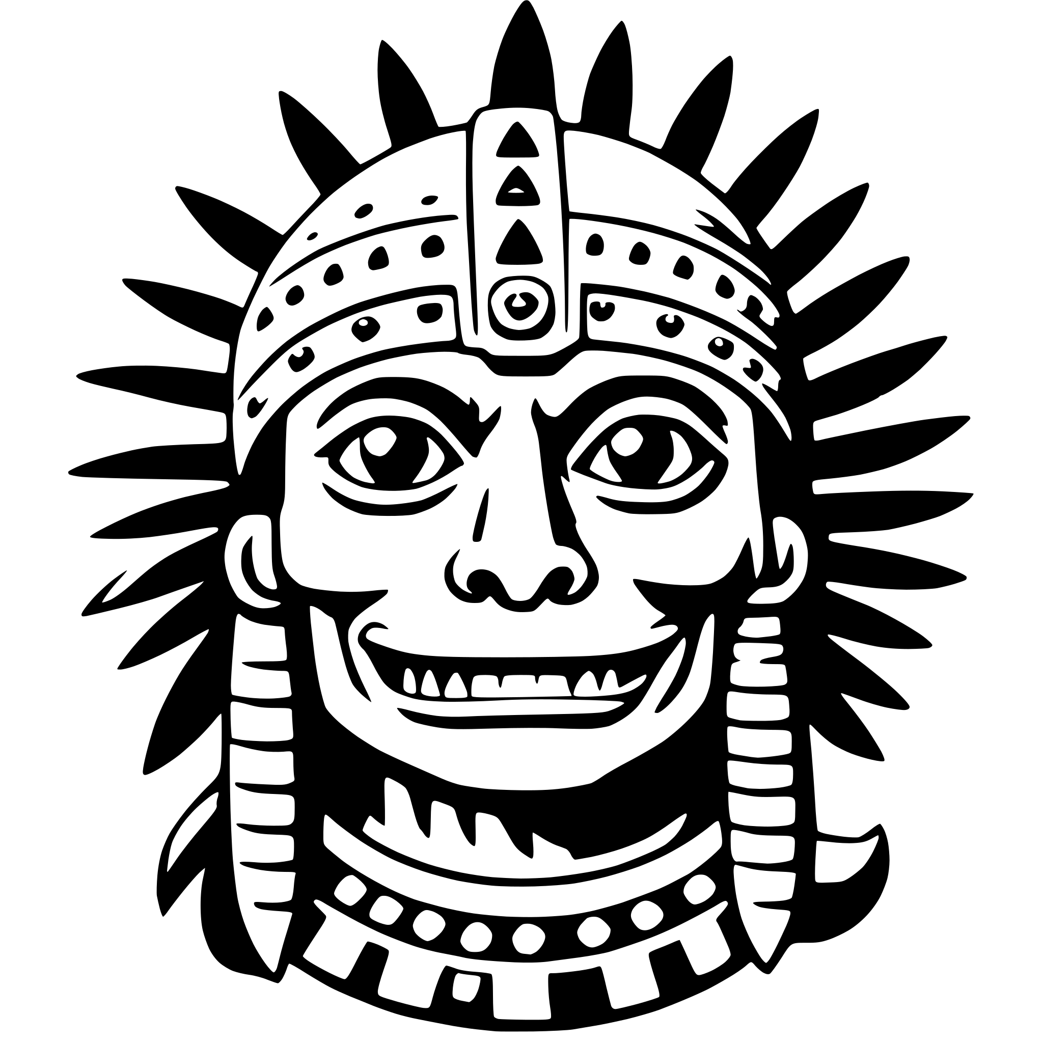 AI-generated SVG of 'tezcatlipoca'