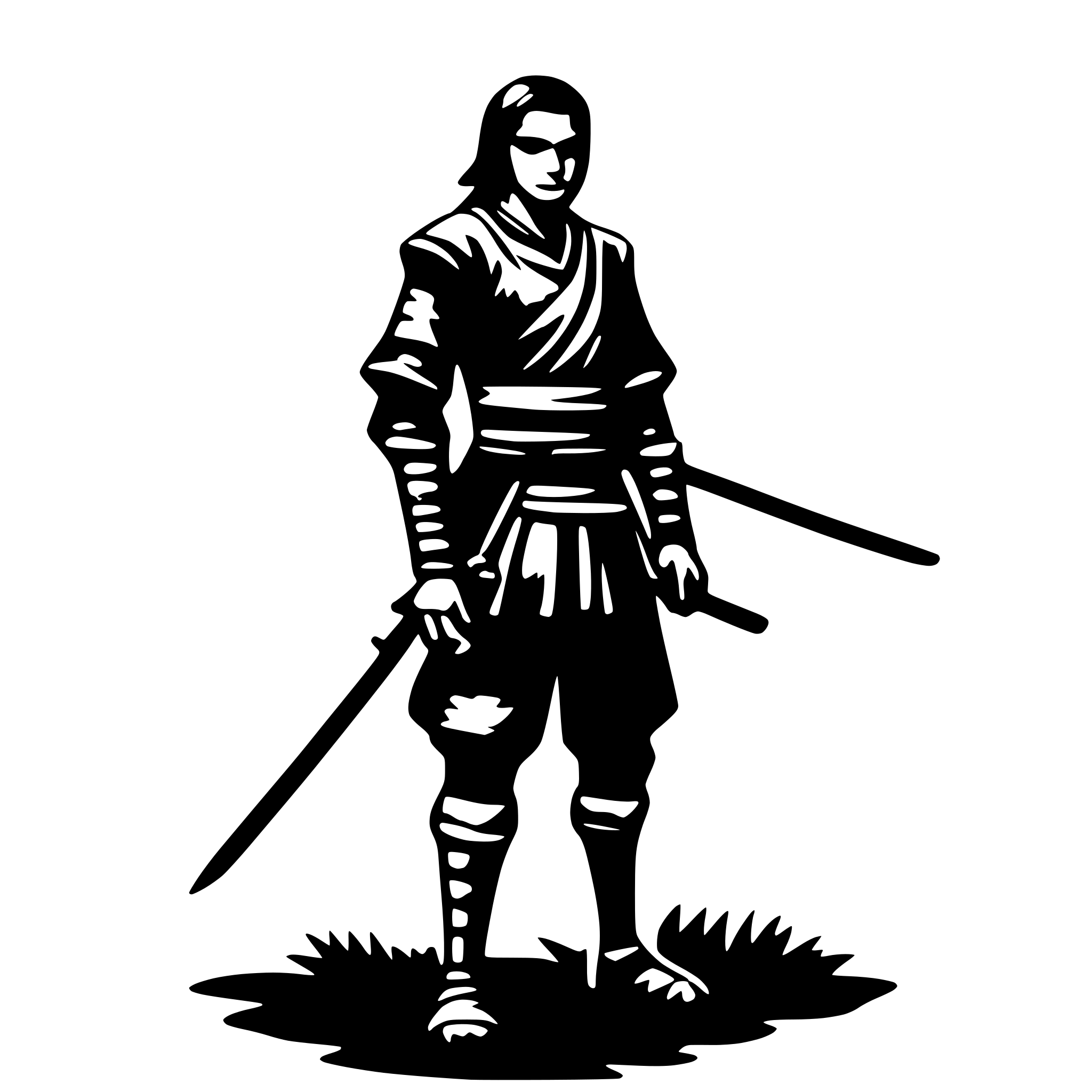 AI-generated SVG of 'samurai'