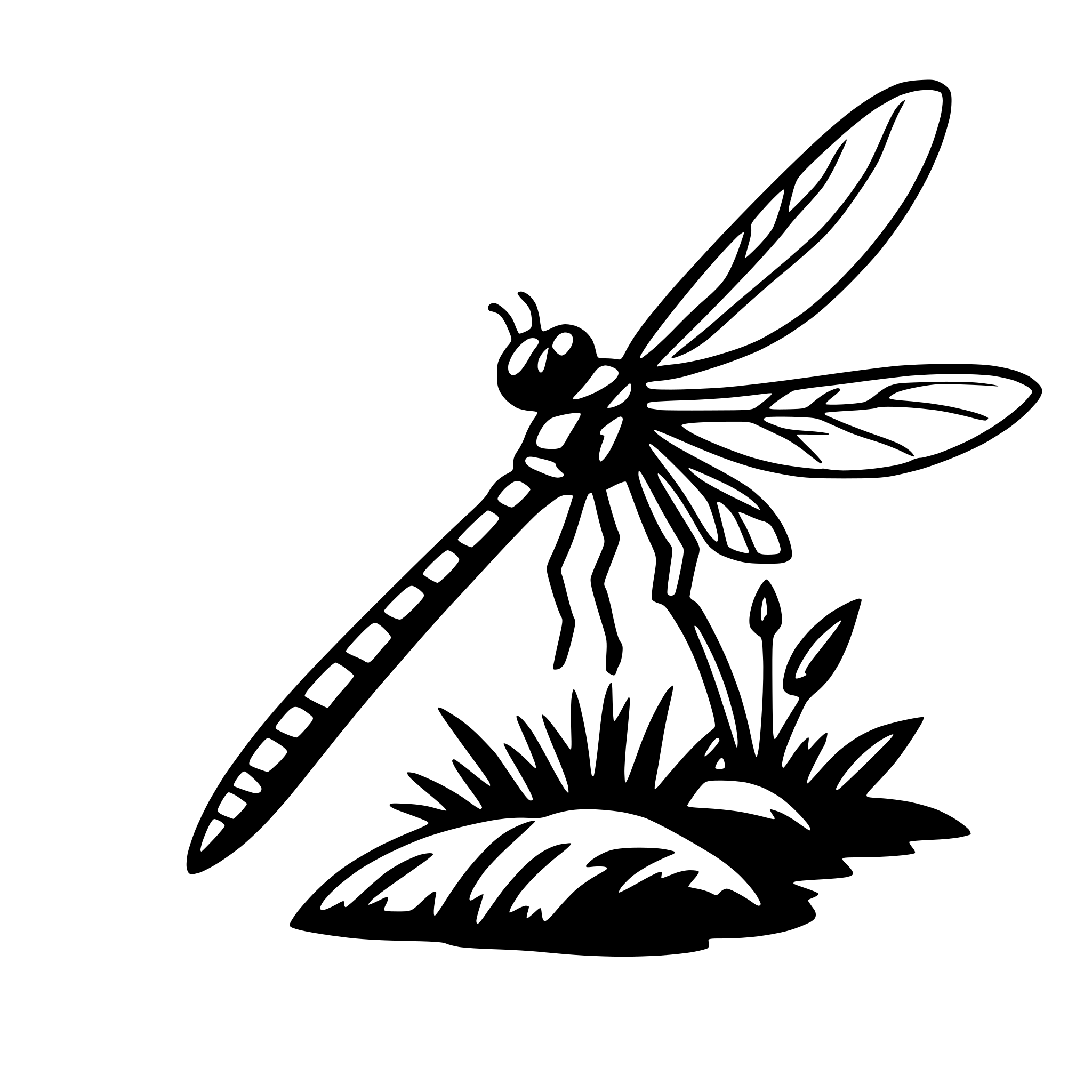 AI-generated SVG of a dragonfly