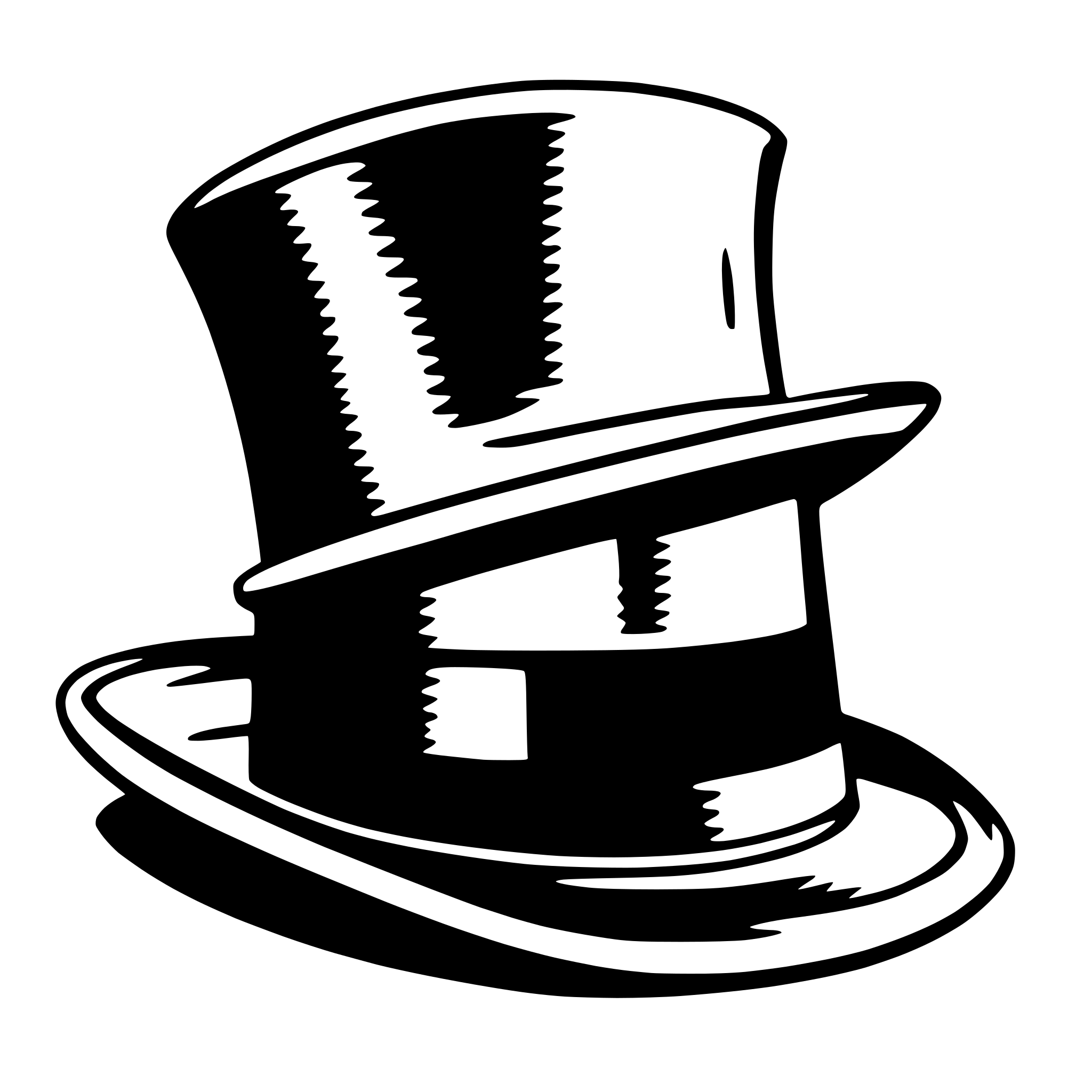 AI-generated SVG of a fedora