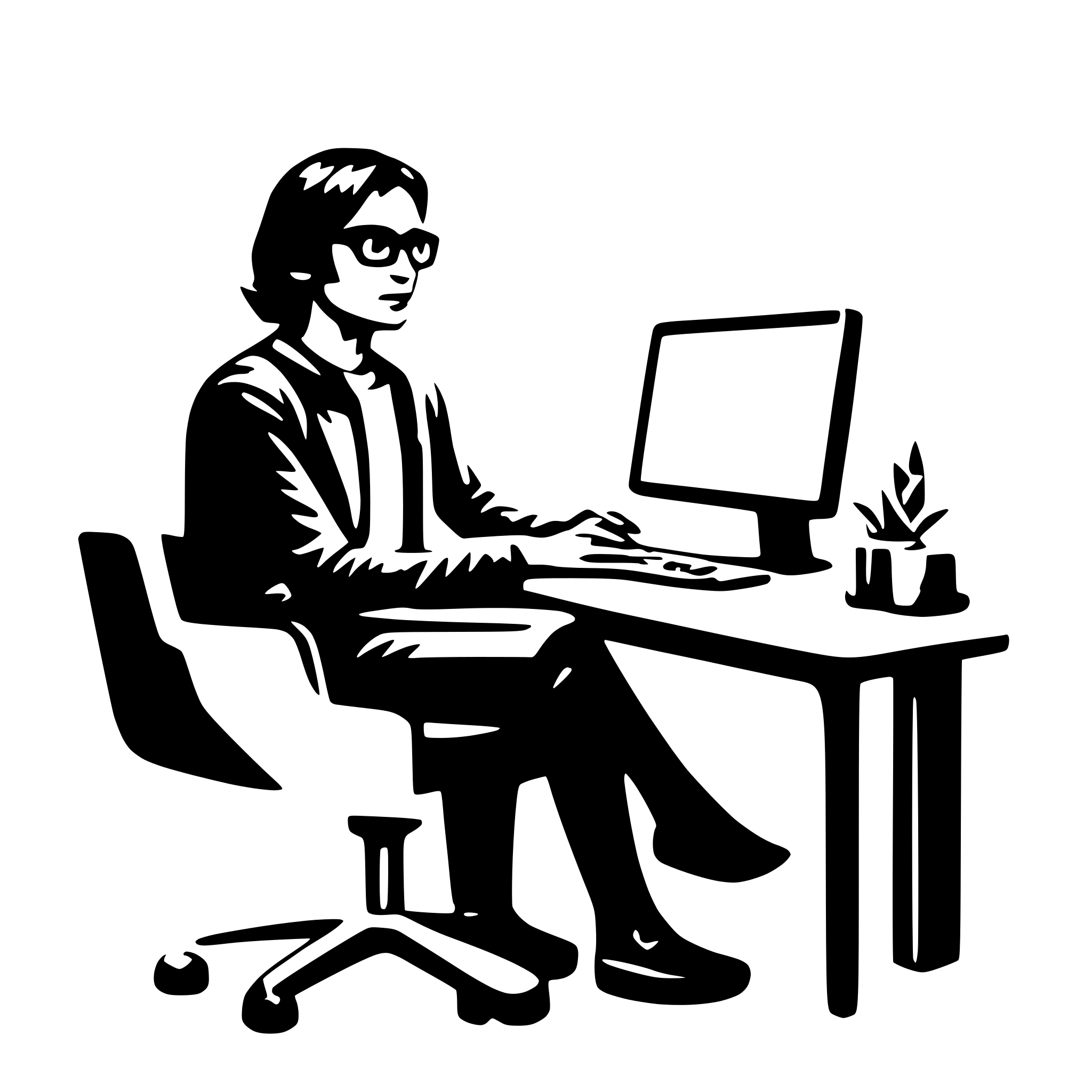 AI-generated SVG of a software developer