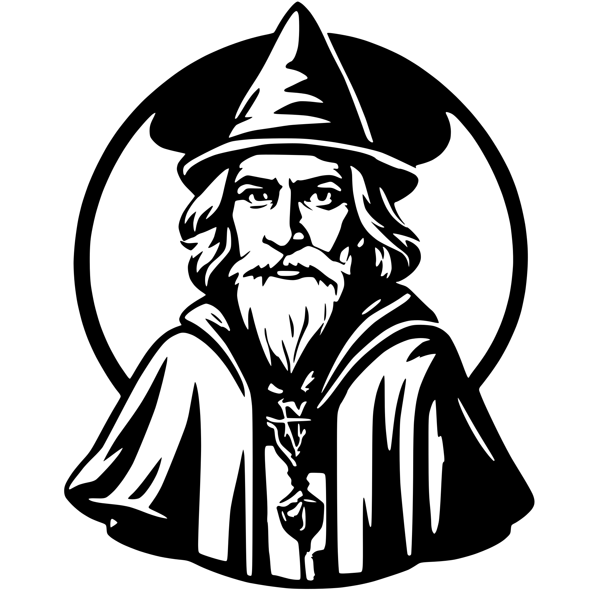 AI-generated SVG of 'merlin the wizard'