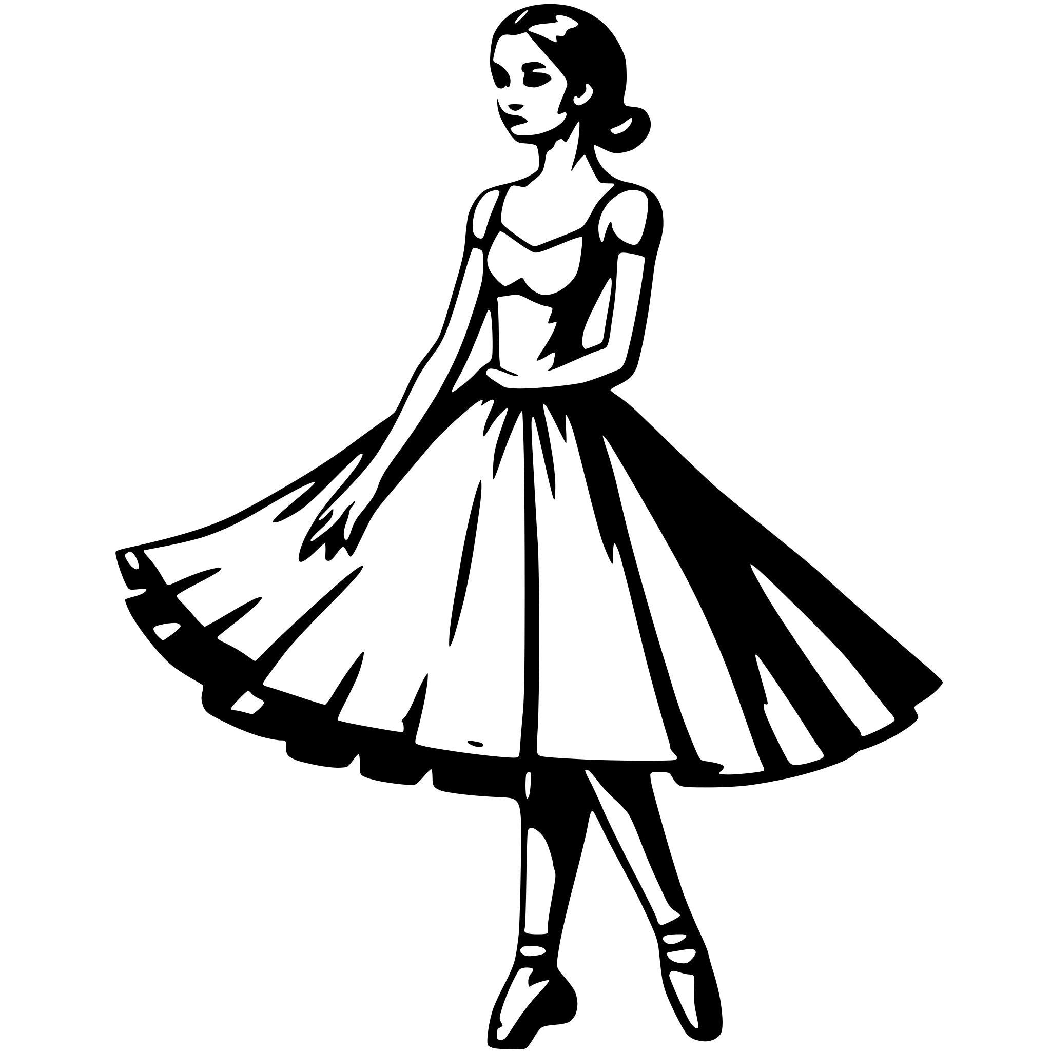 AI-generated SVG of a classical ballerina