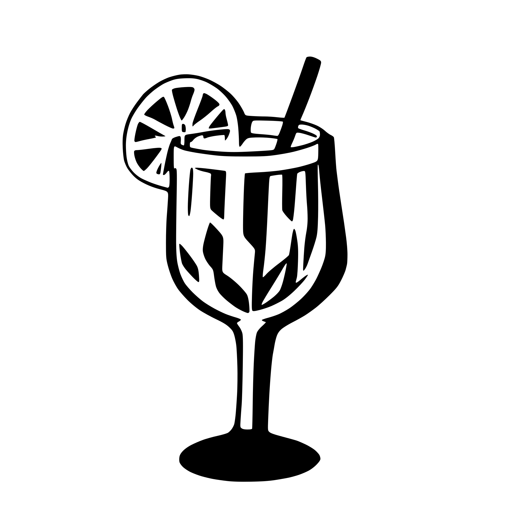 AI-generated SVG of a Aperol Spritz