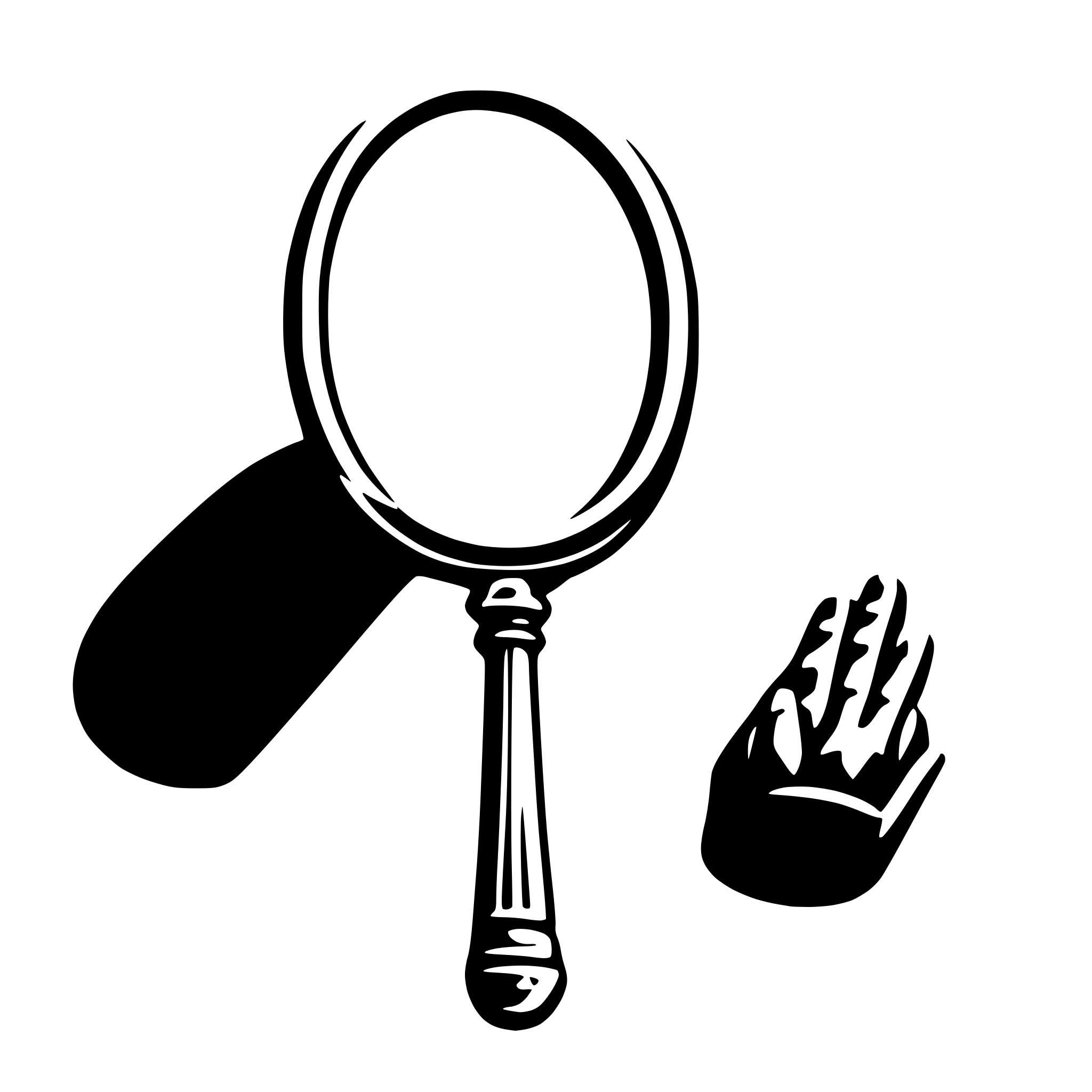 AI-generated SVG of a fancy hand mirror