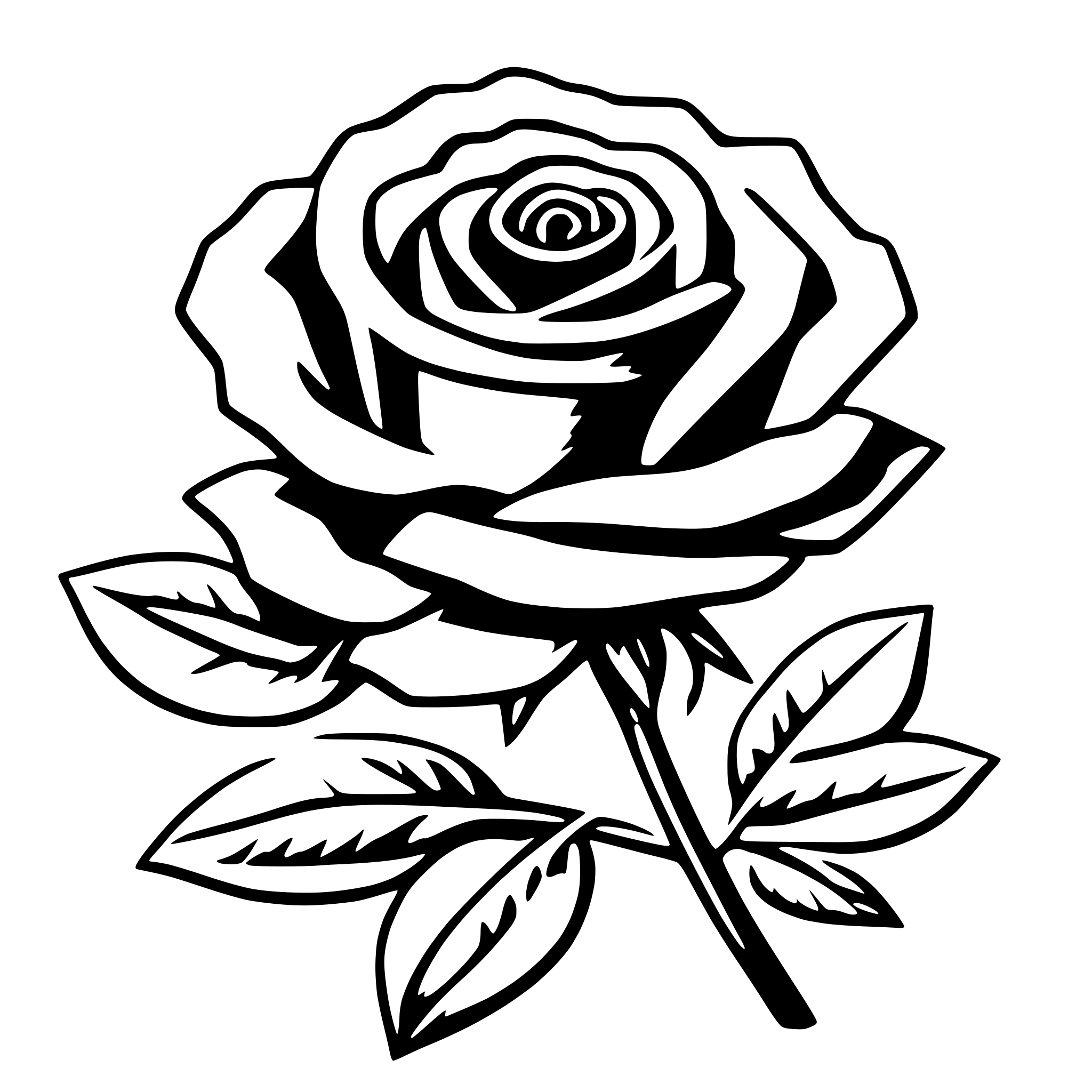 AI-generated SVG of a rose