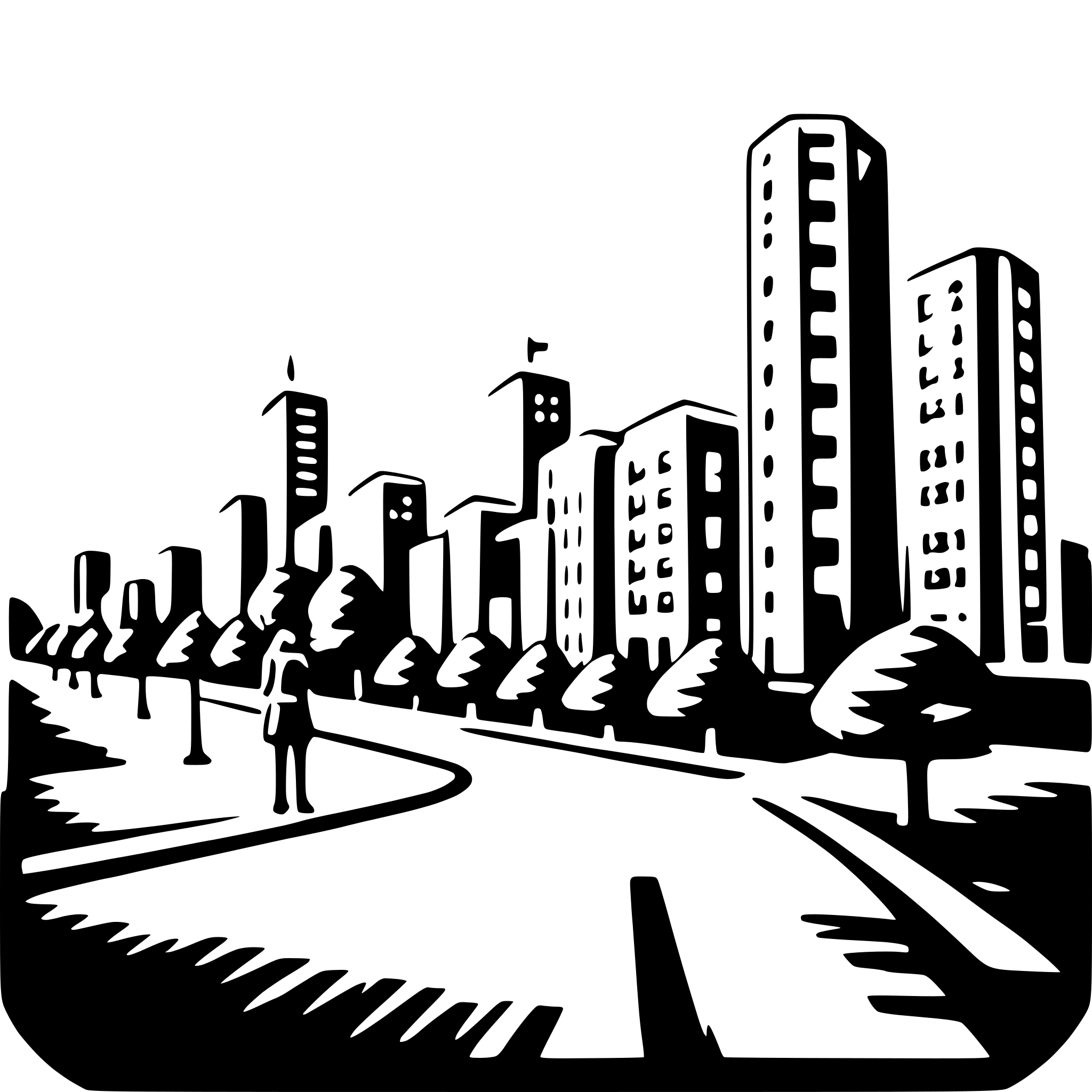 AI-generated SVG of 'nighttime city exploration'