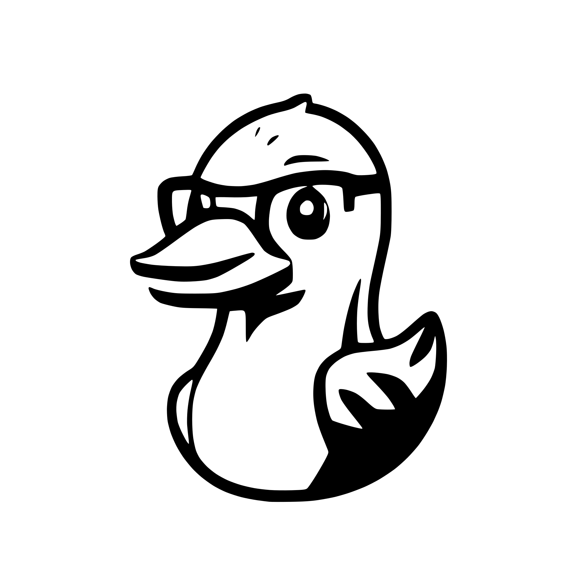 AI-generated SVG of a Nerdy duck