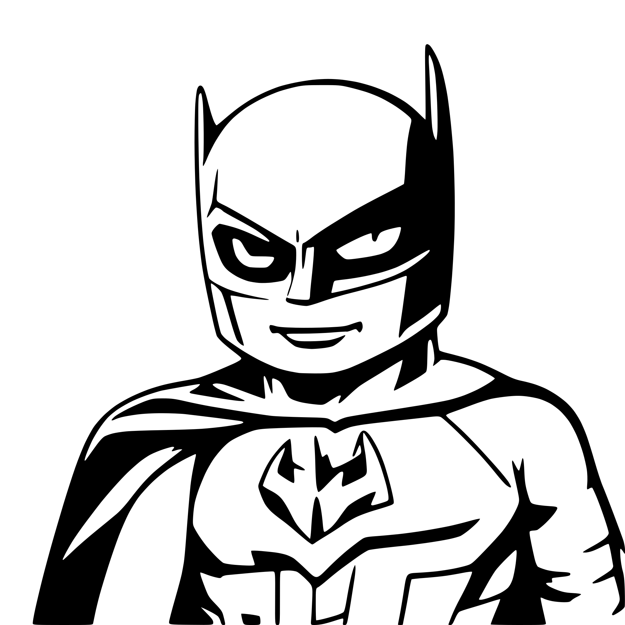AI-generated SVG of 'Batman, the comic style'