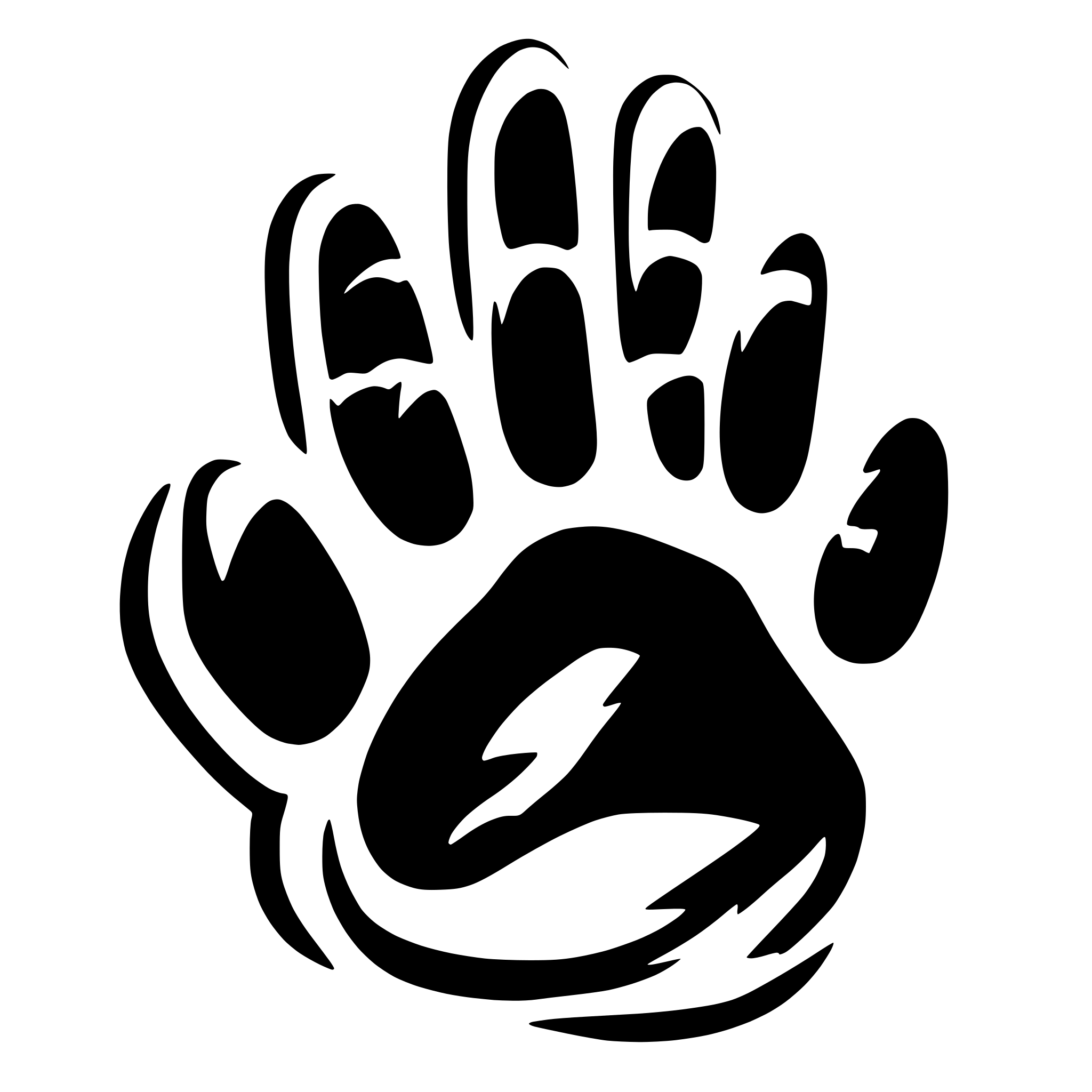 AI-generated SVG of 'animal paw print graffiti'
