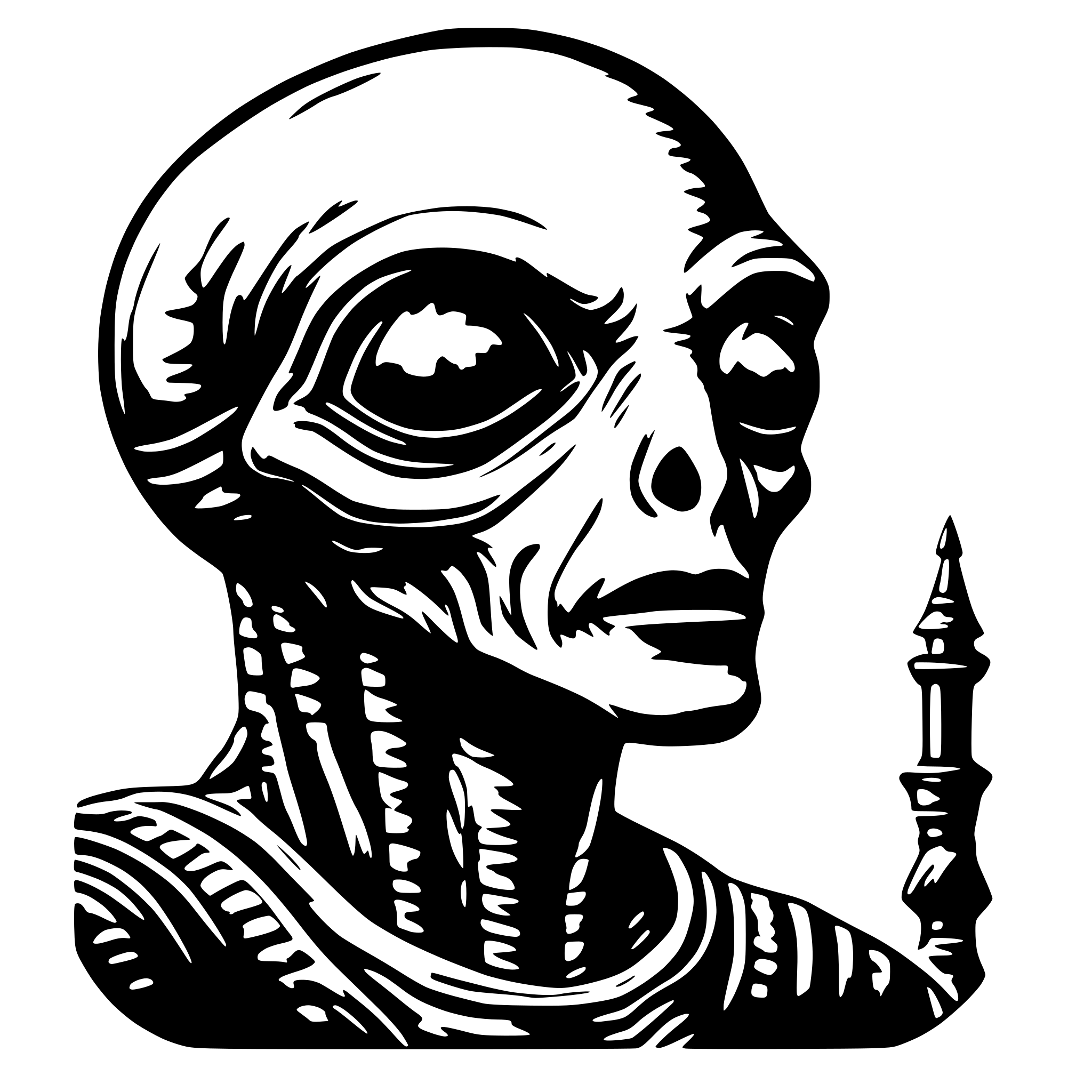 AI-generated SVG of 'alien art'