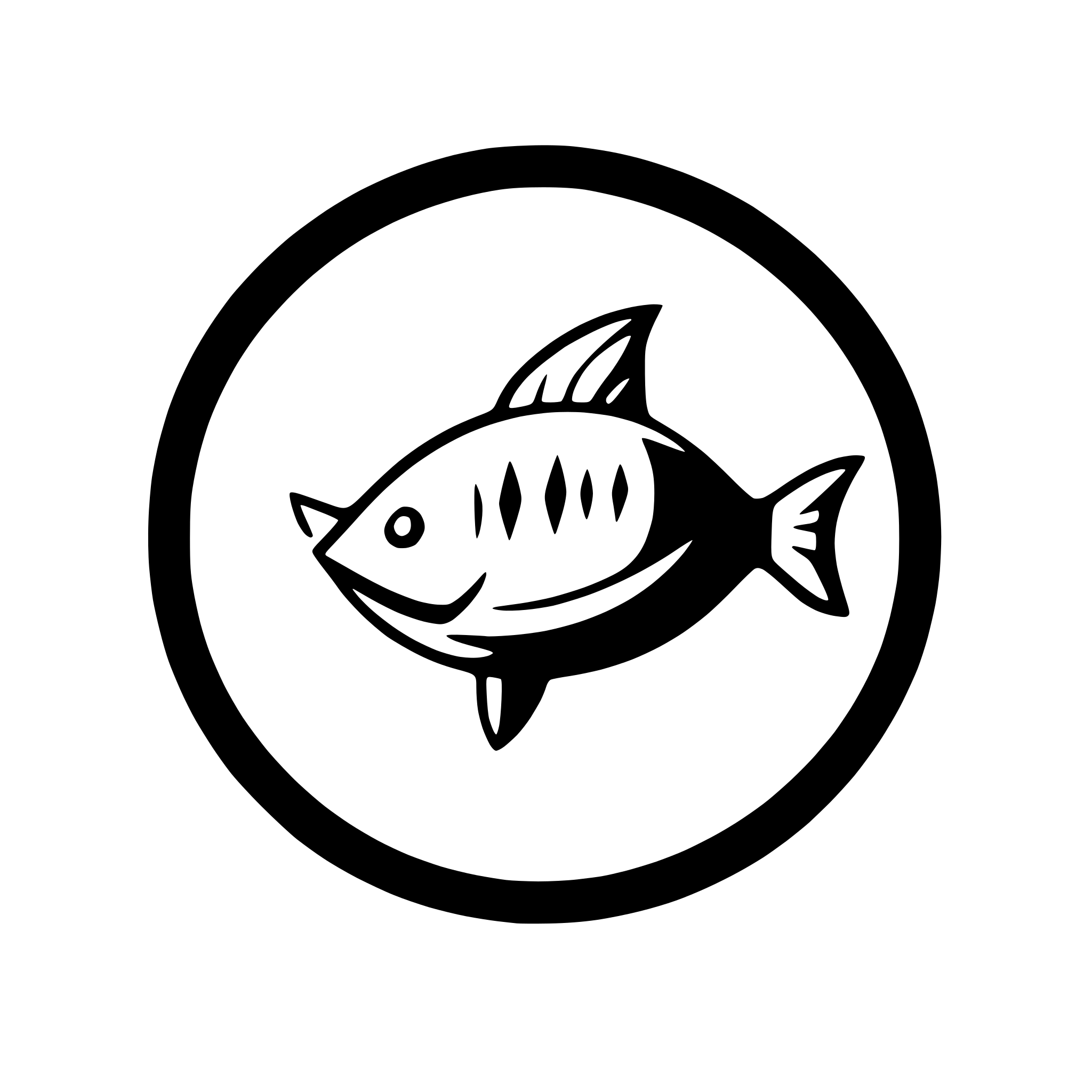 AI-generated SVG of 'minimalist fish with fin'