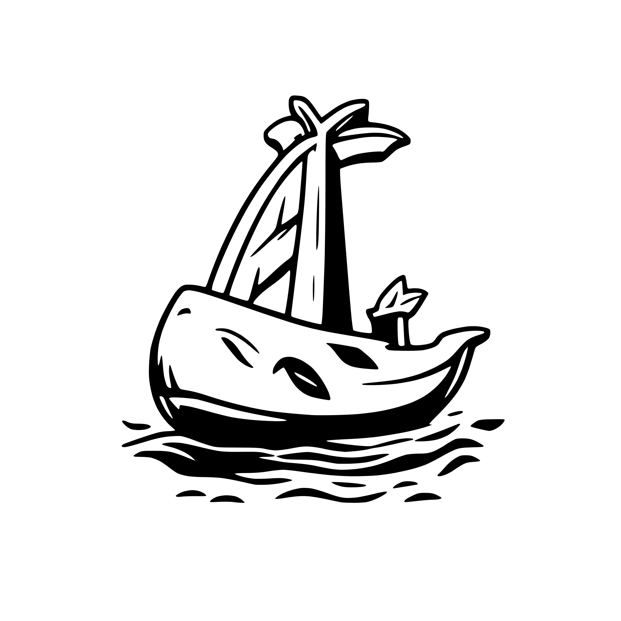 AI-generated SVG of a a whale playing a lute