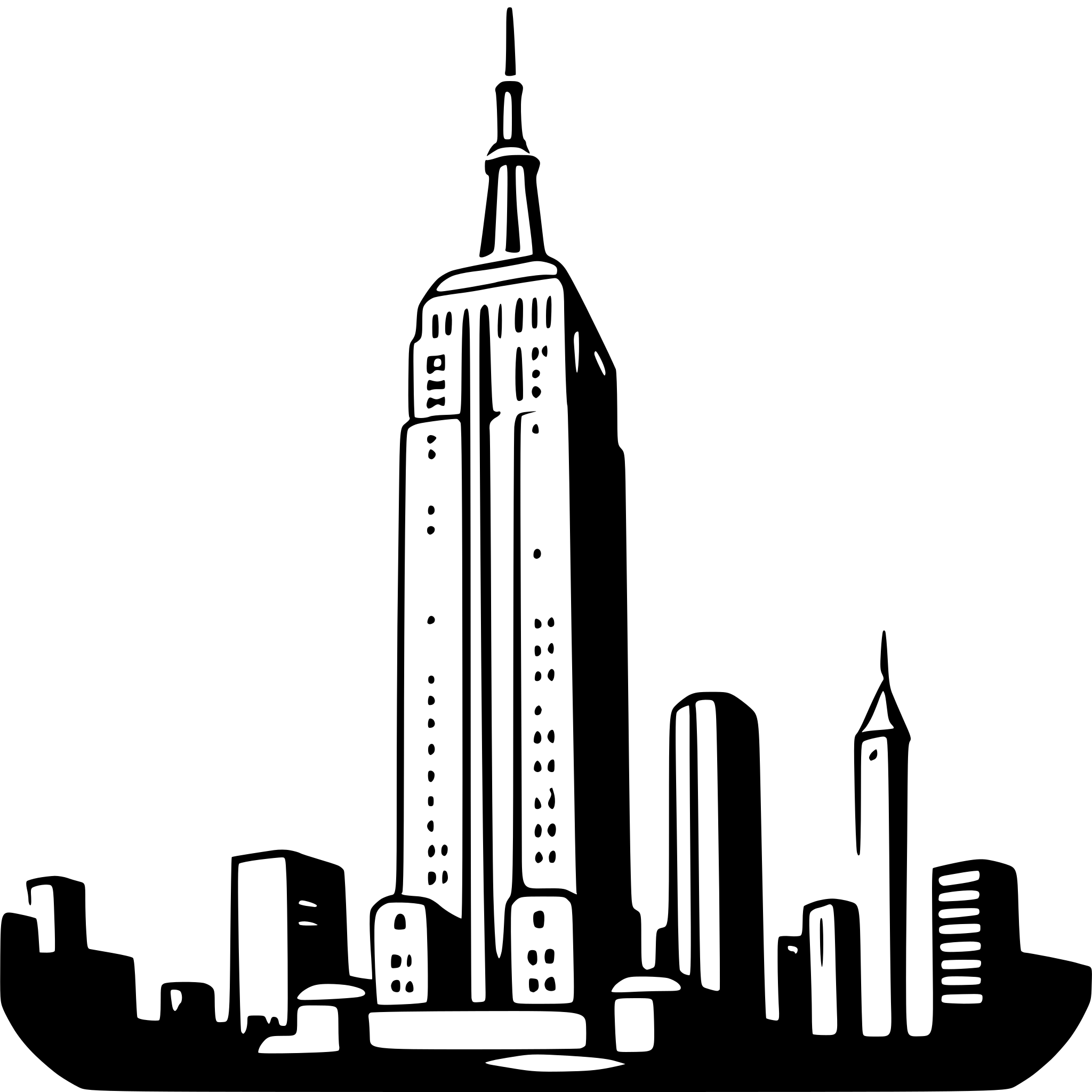 AI-generated SVG of a empire state building