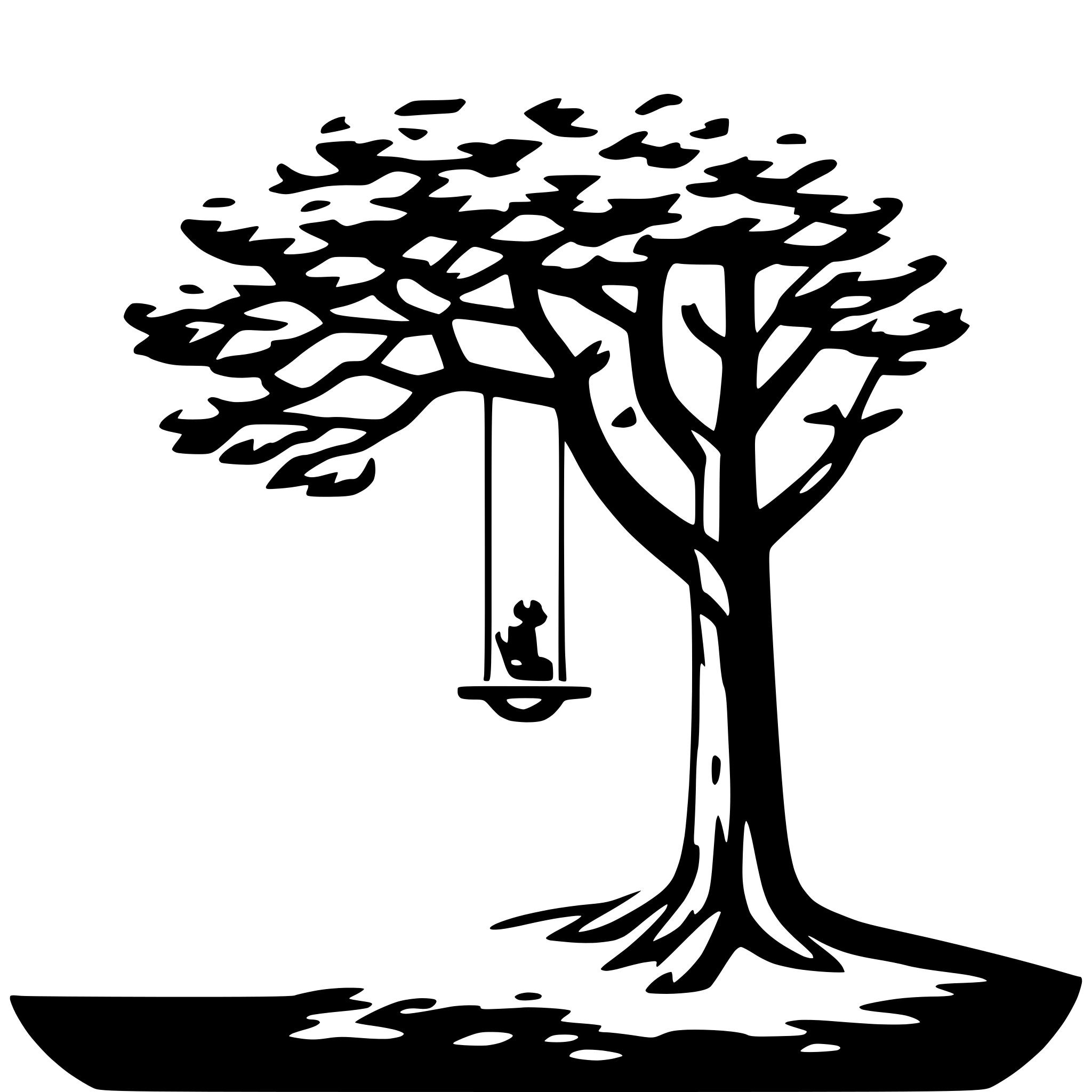 AI-generated SVG of 'tree with swing'