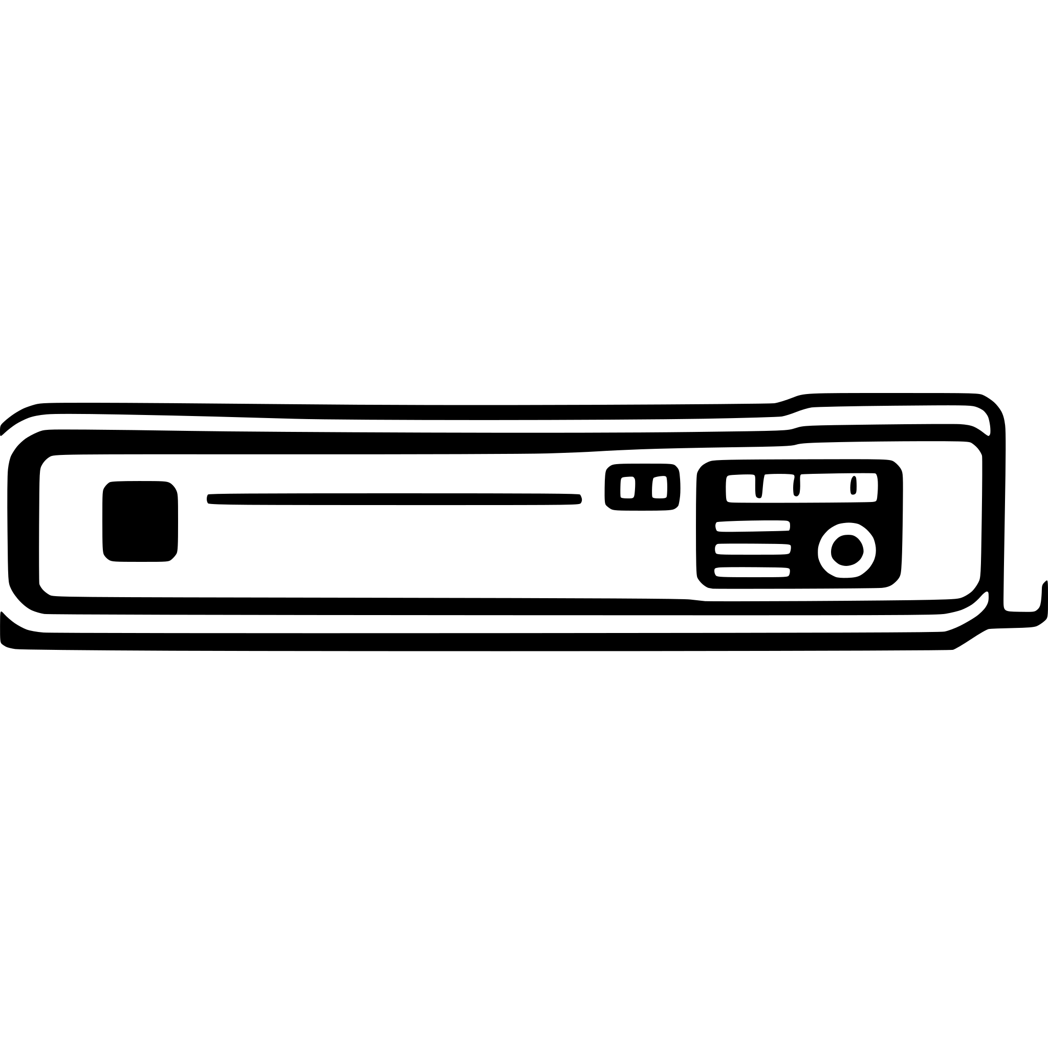 AI-generated SVG of a Front panel image of uninterruptible power supply in 2U case.