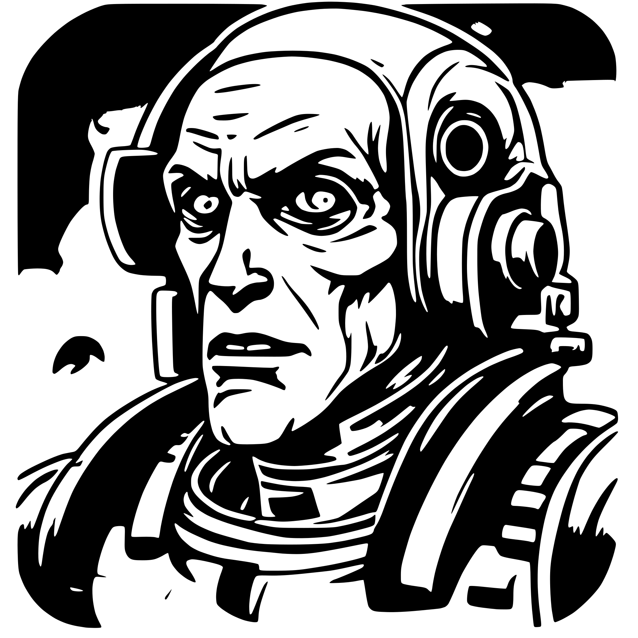 AI-generated SVG of a strogg from quake 4
