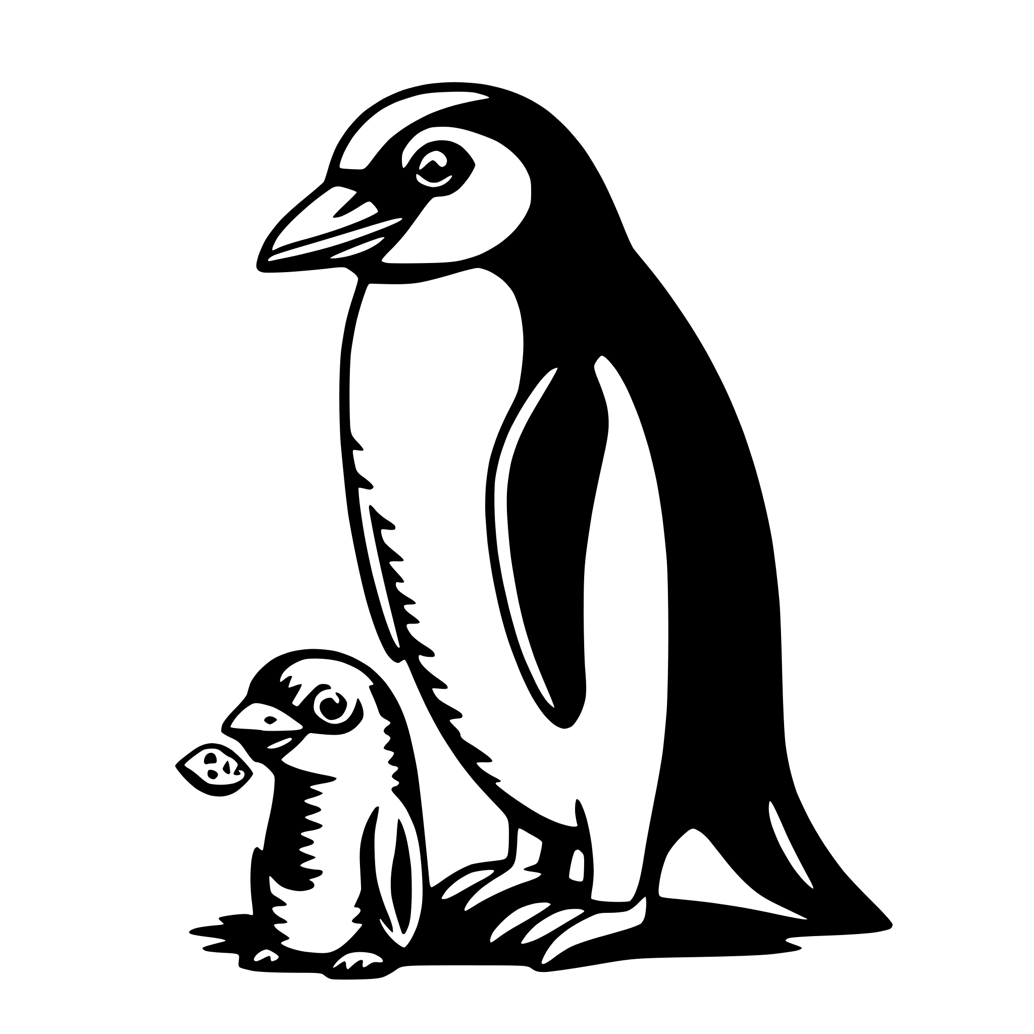 AI-generated SVG of 'penguin with fish'