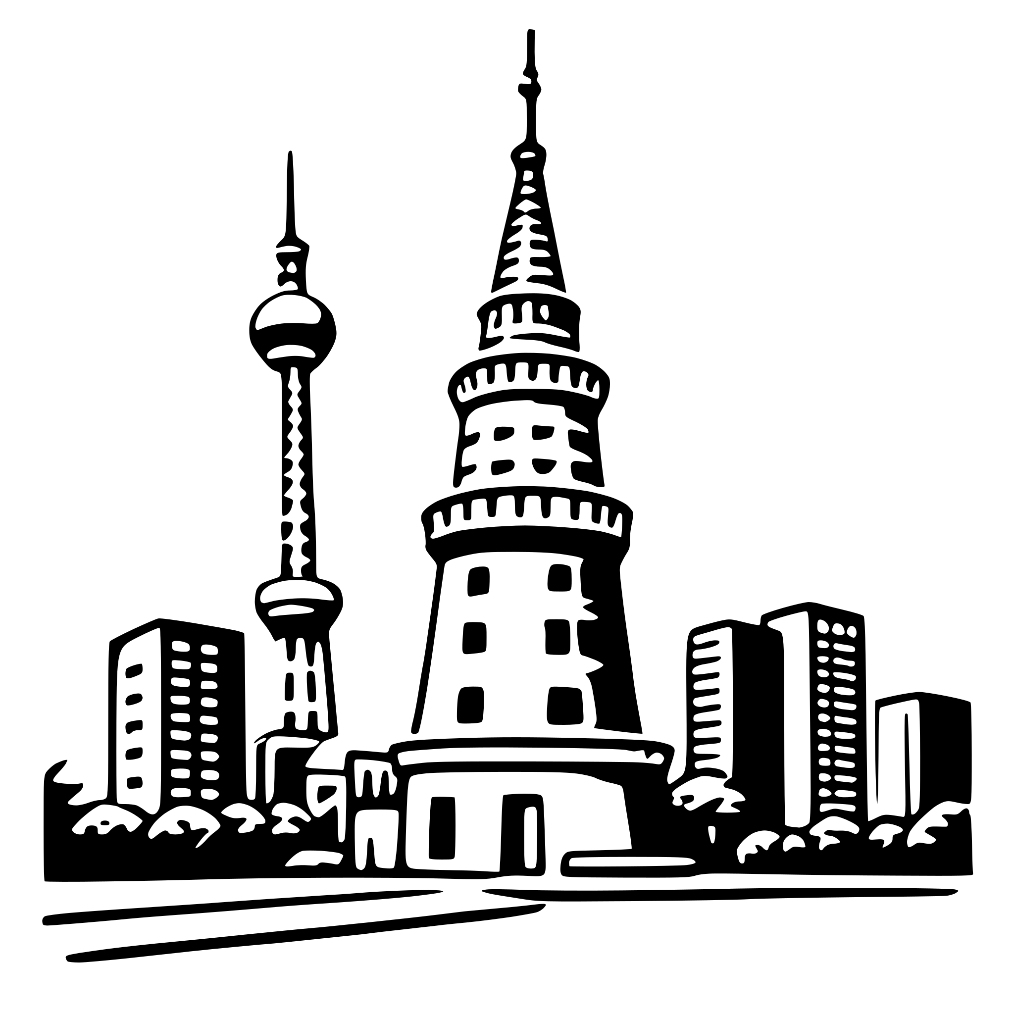 AI-generated SVG of a tokyo tower