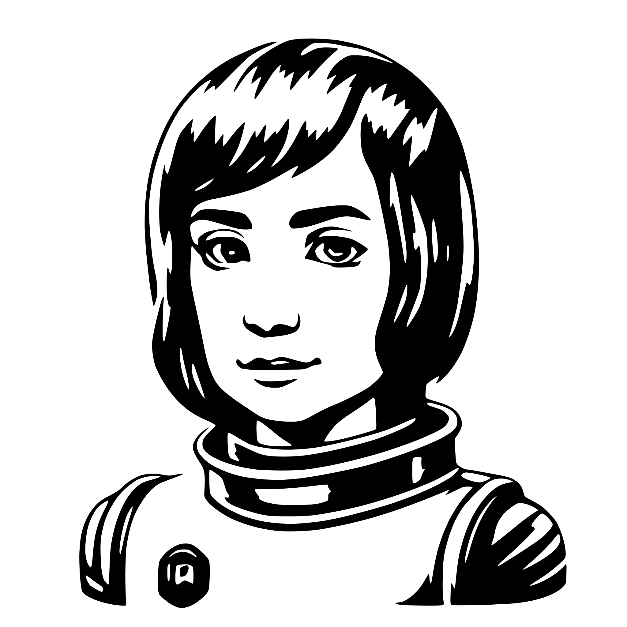 AI-generated SVG of 'generate avatar space guy'