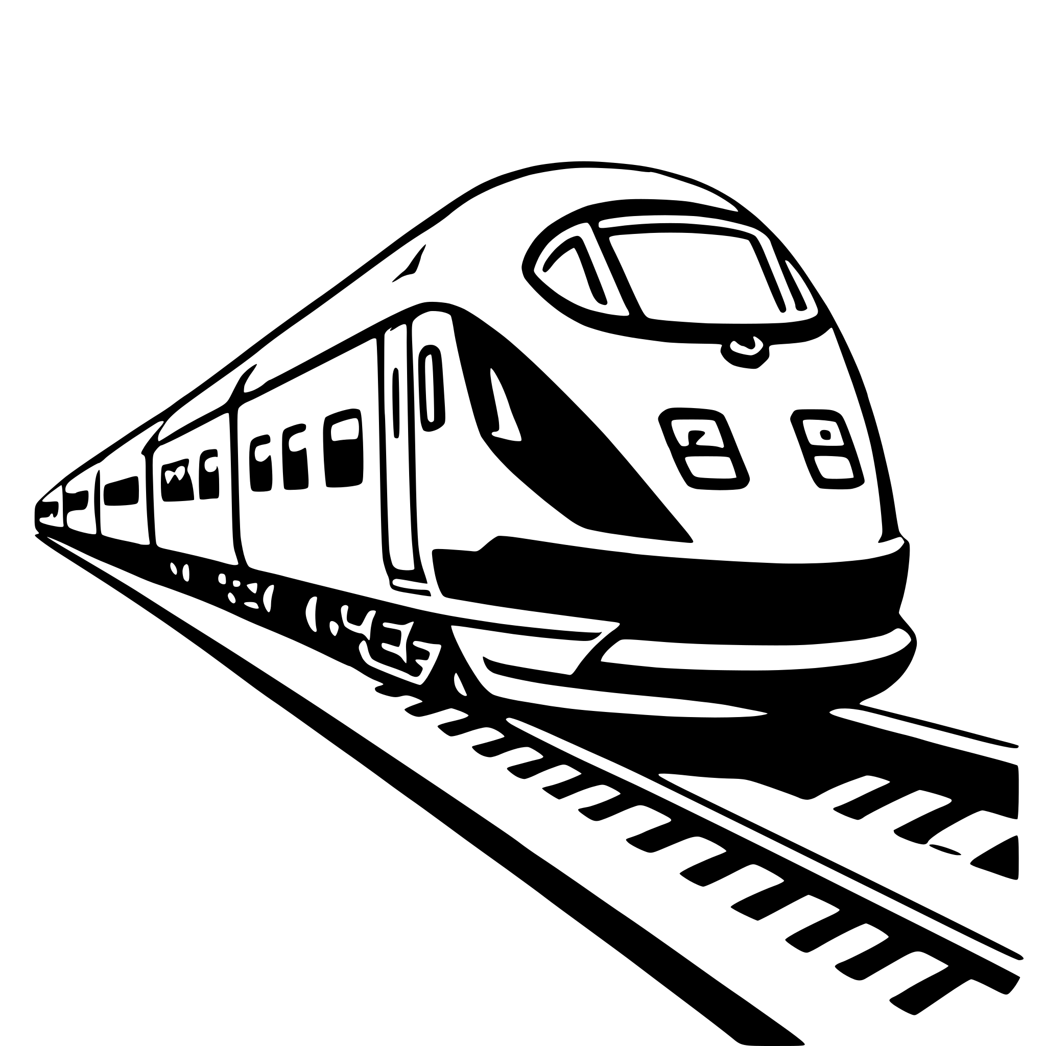 AI-generated SVG of 'high-speed train'