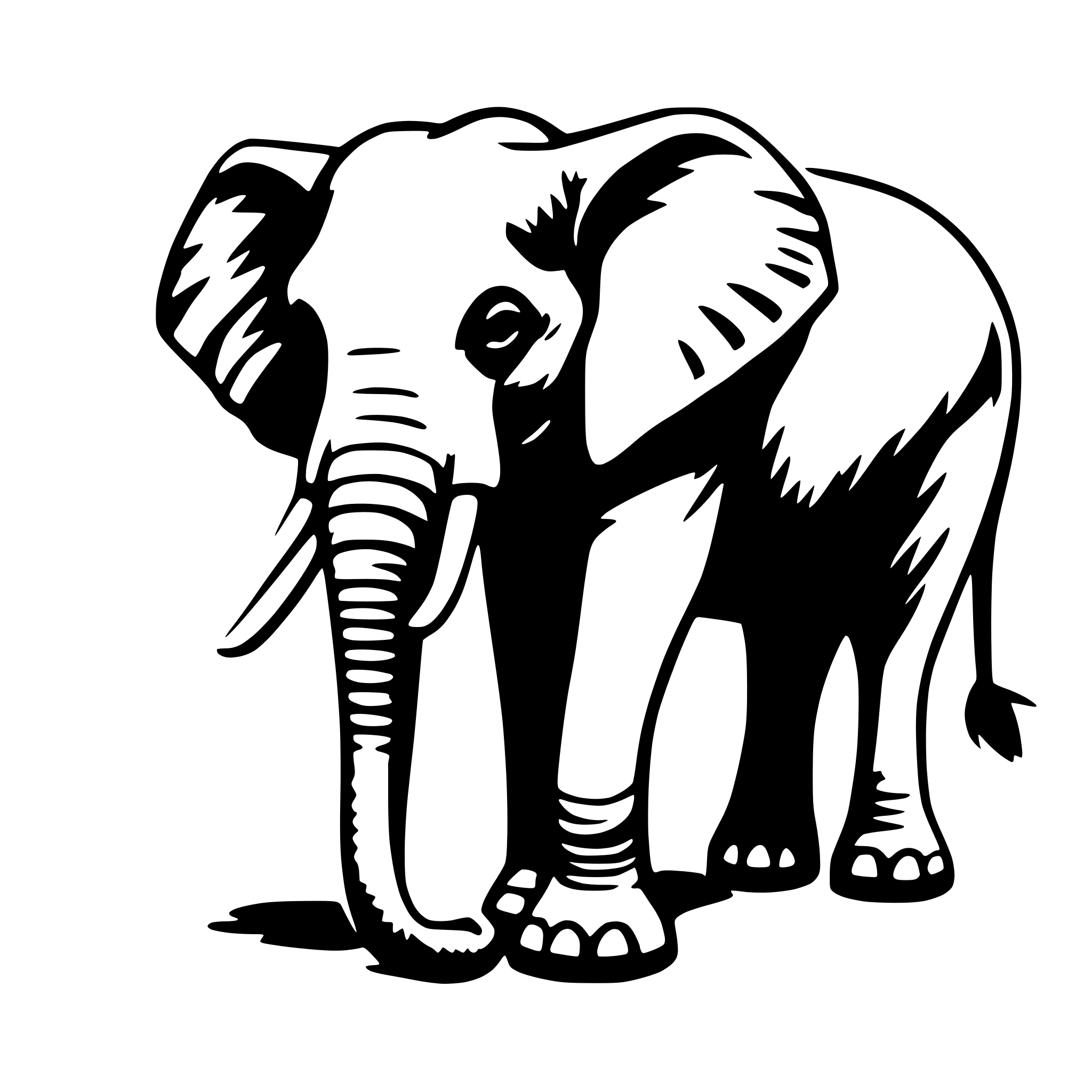 AI-generated SVG of 'elephant'