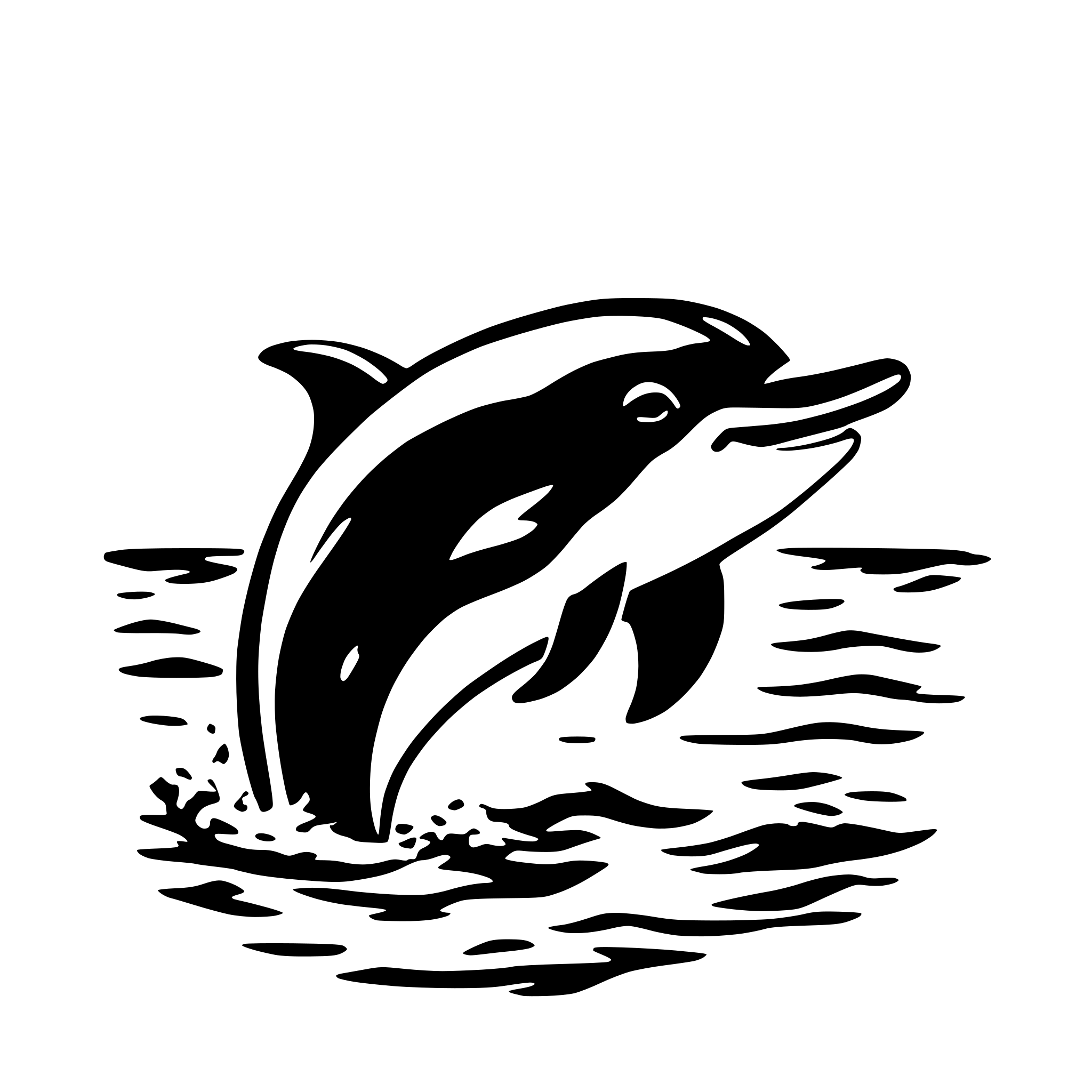 AI-generated SVG of 'Dolphin. Cute.'